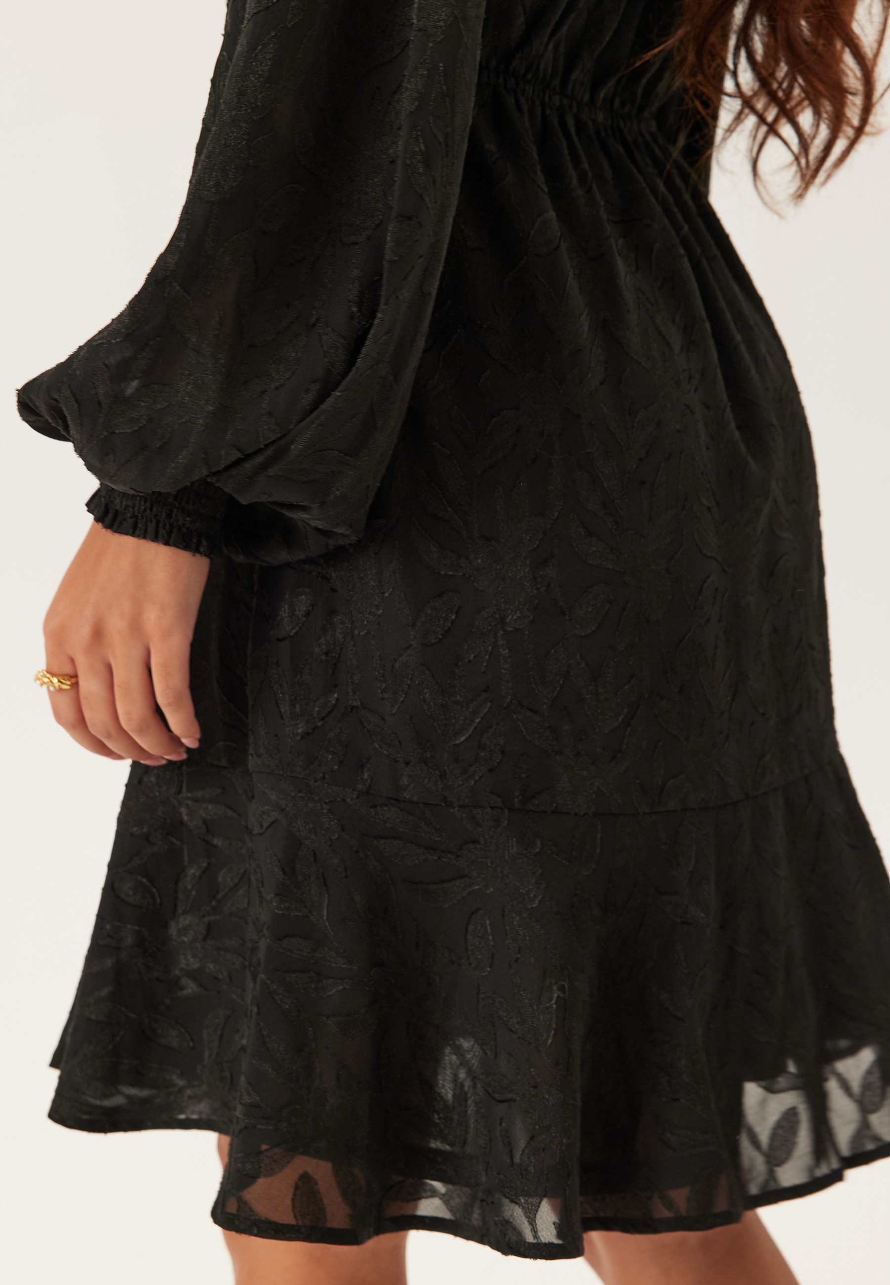 Jacquard Flounce Dress 4