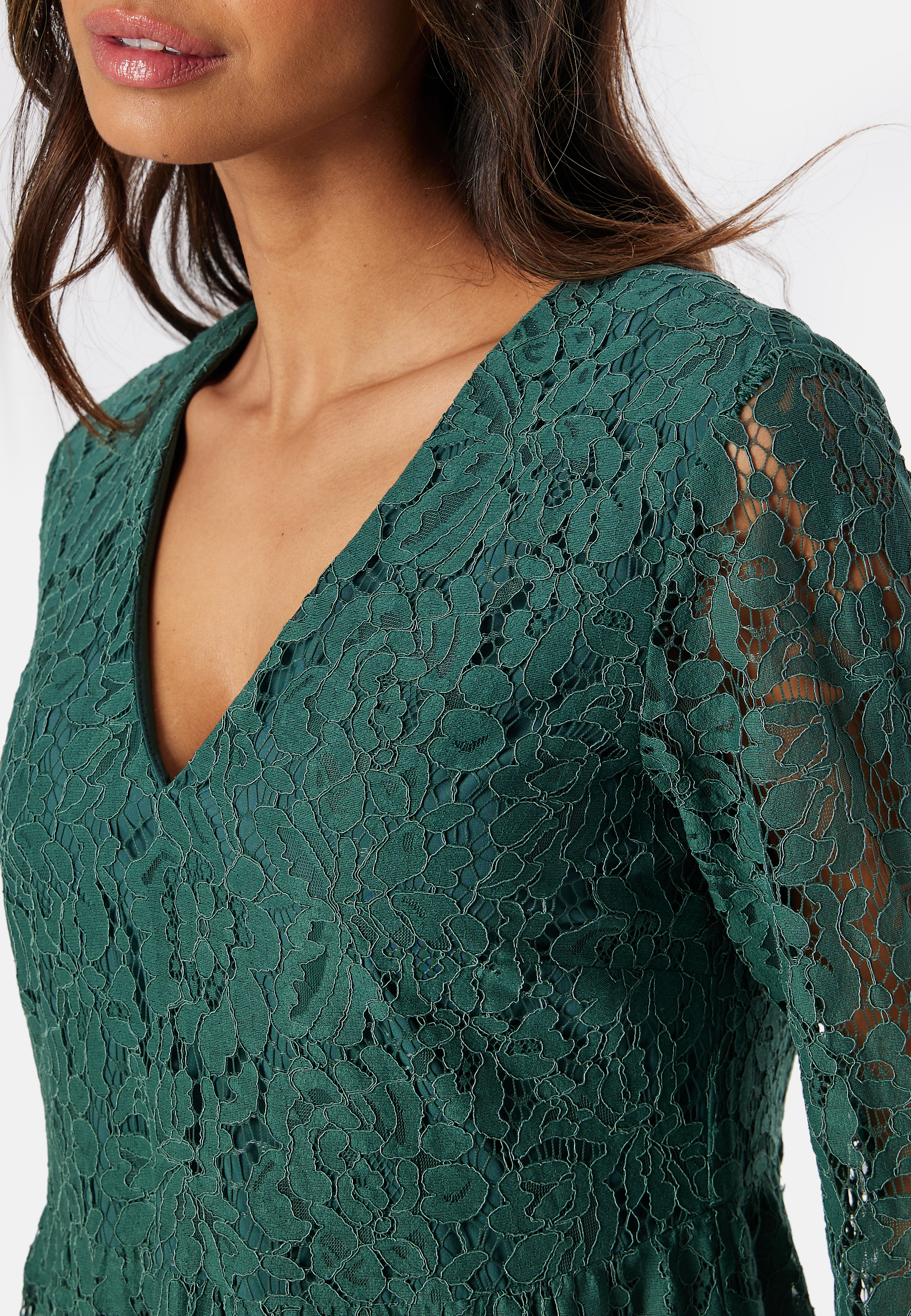 V-neck Lace Midi Dress 3