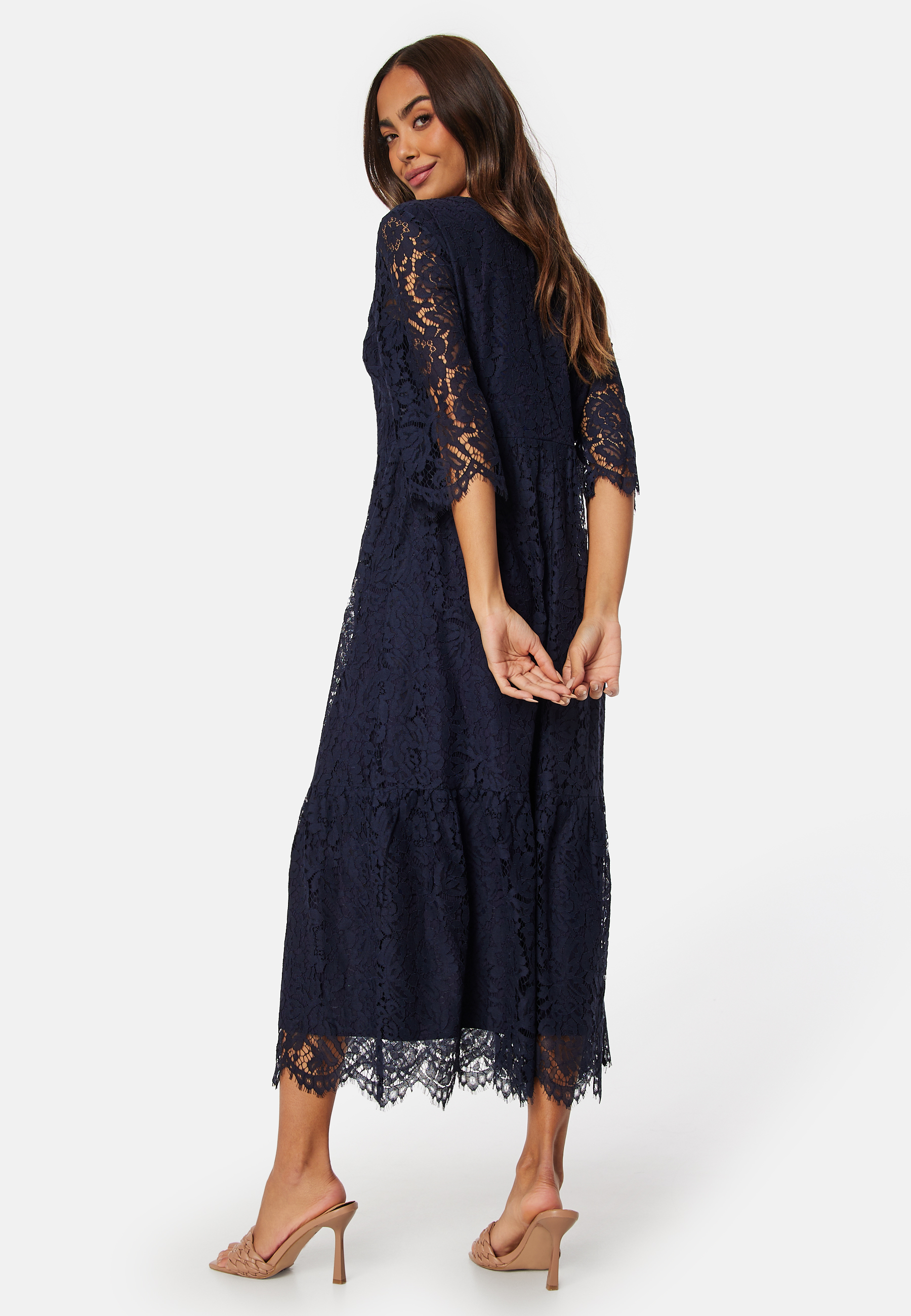 V-neck Lace Midi Dress 5