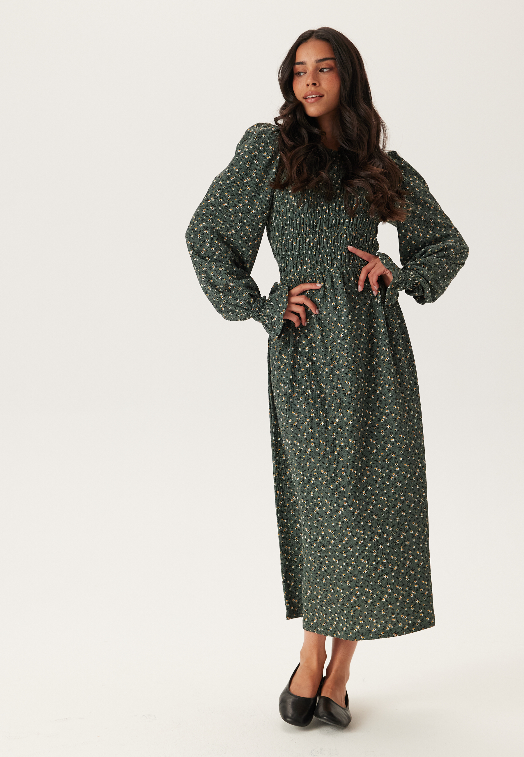 Long Sleeve Smock Dress 3