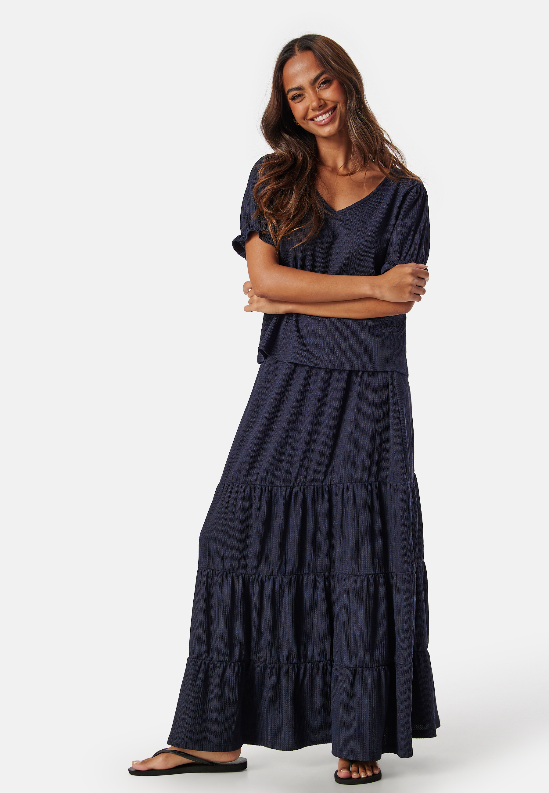 Puff Sleeve V-neck Top 2