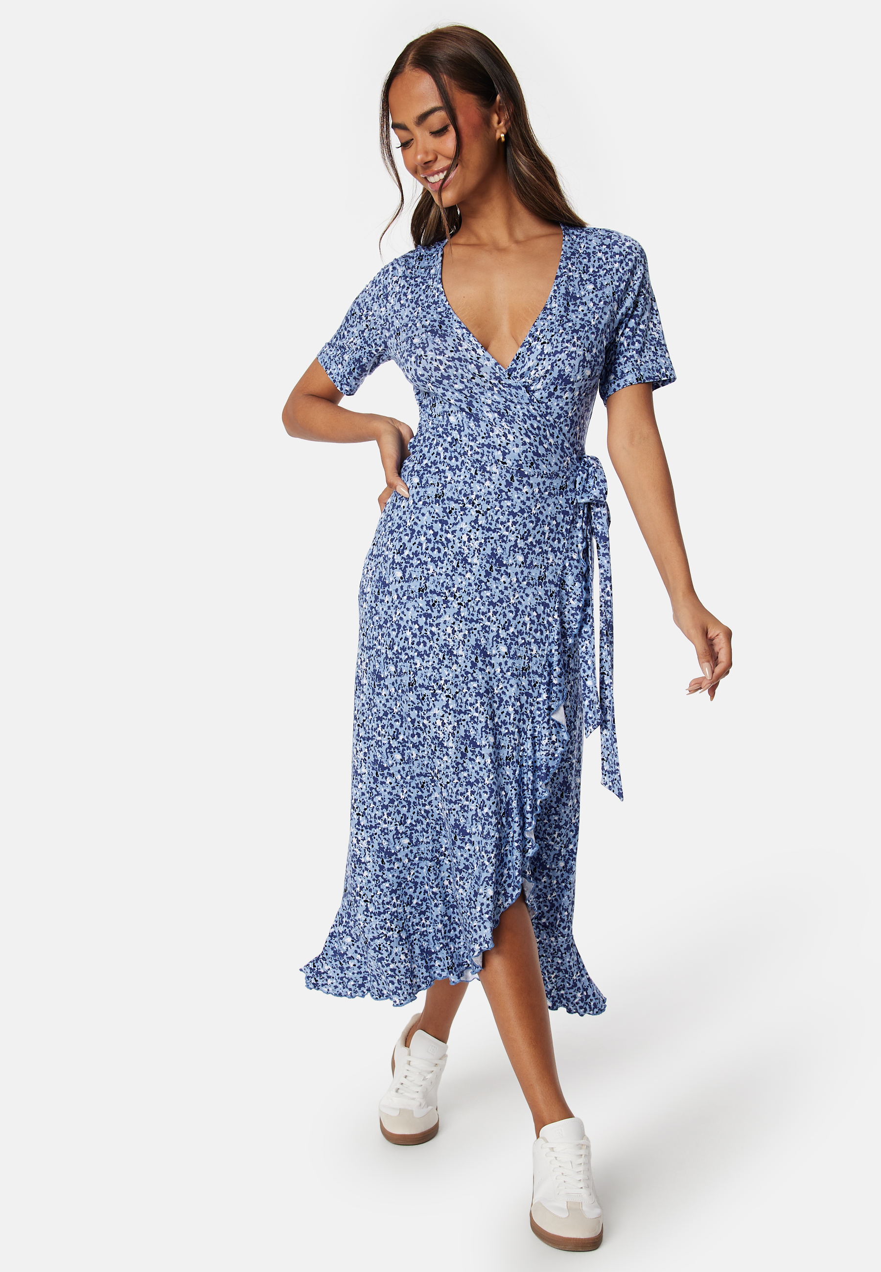 Frill S/S Wrap Dress