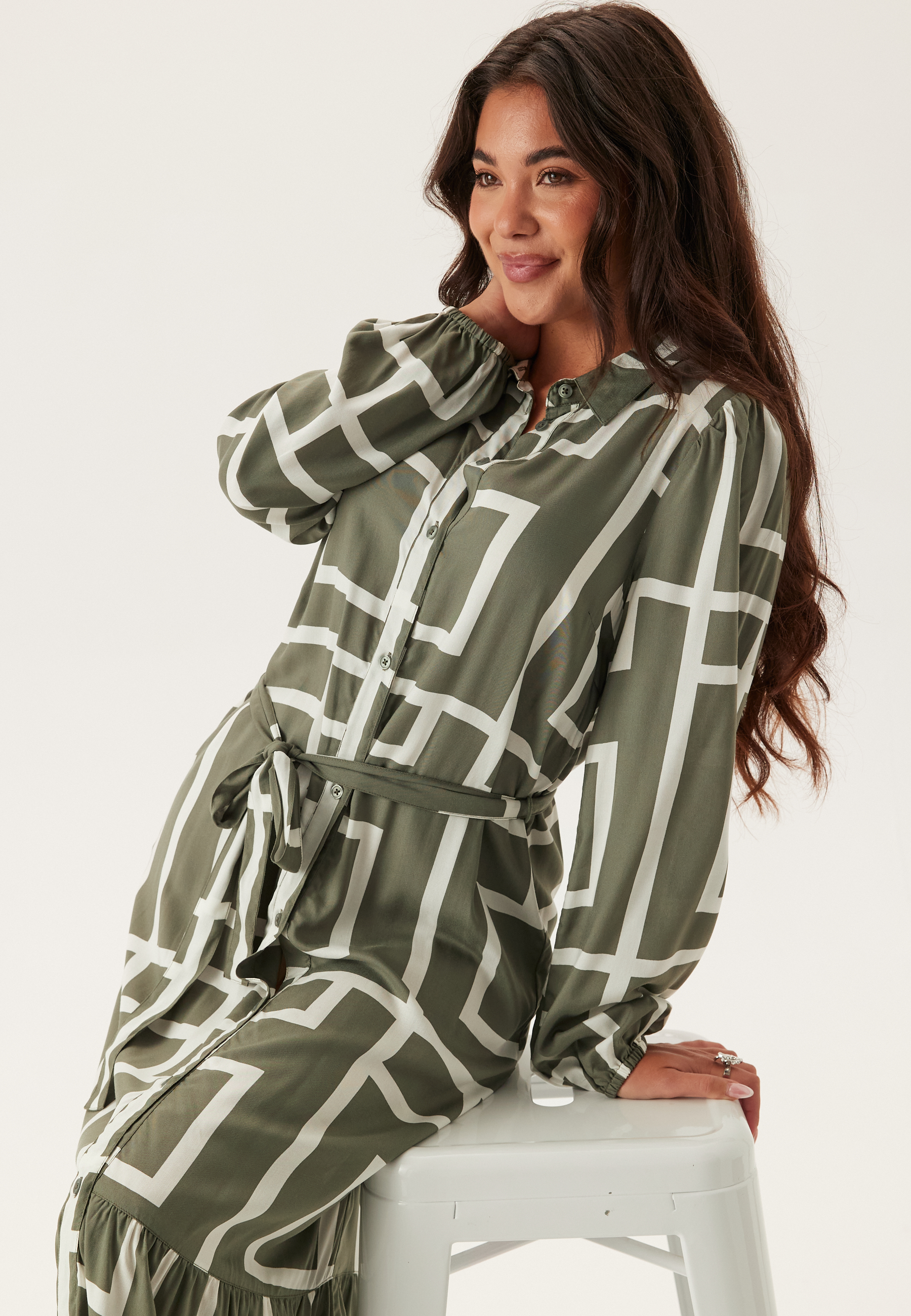 Viscose Long Sleeve Dress
