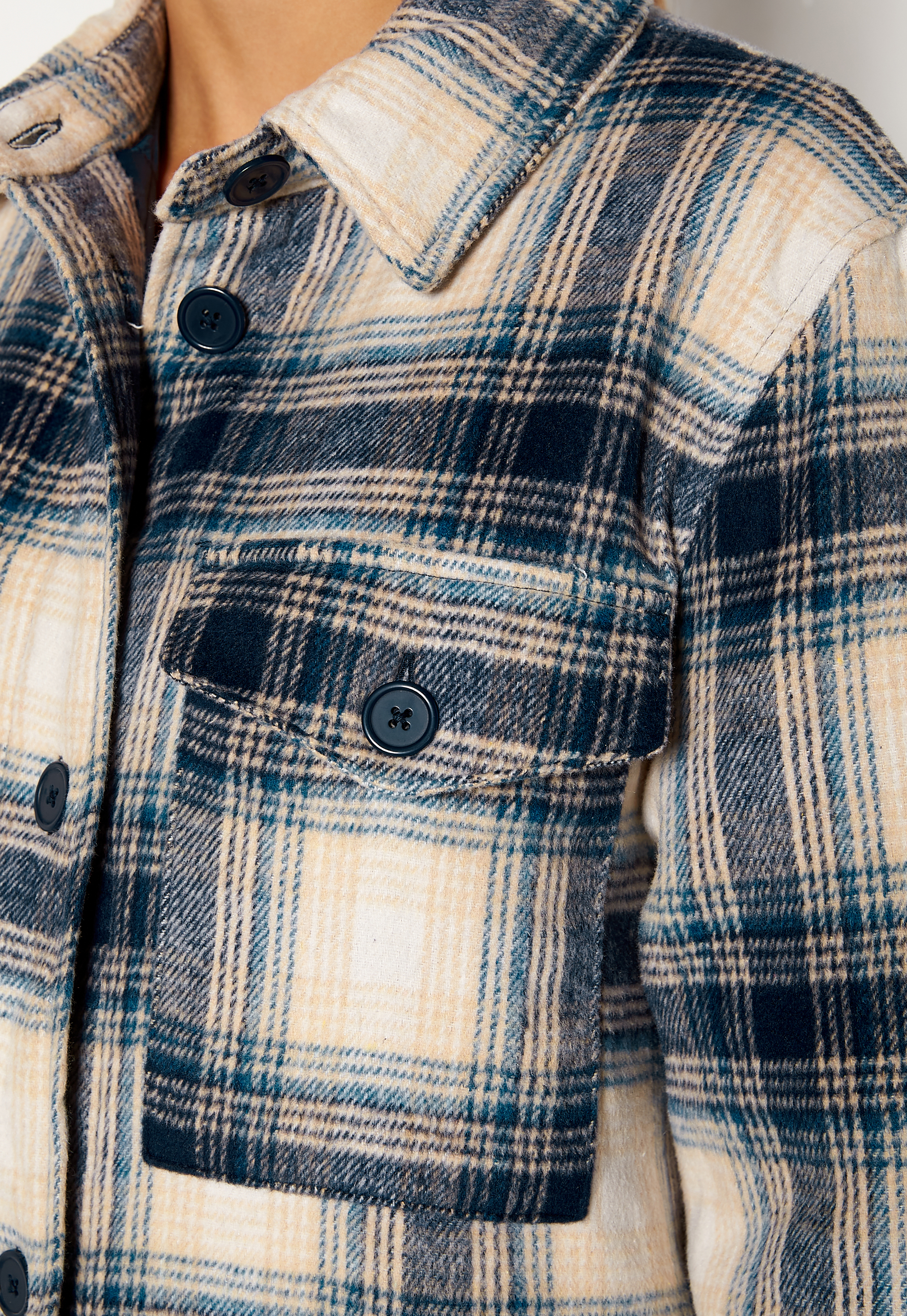 Long Check Shirt Jacket 4