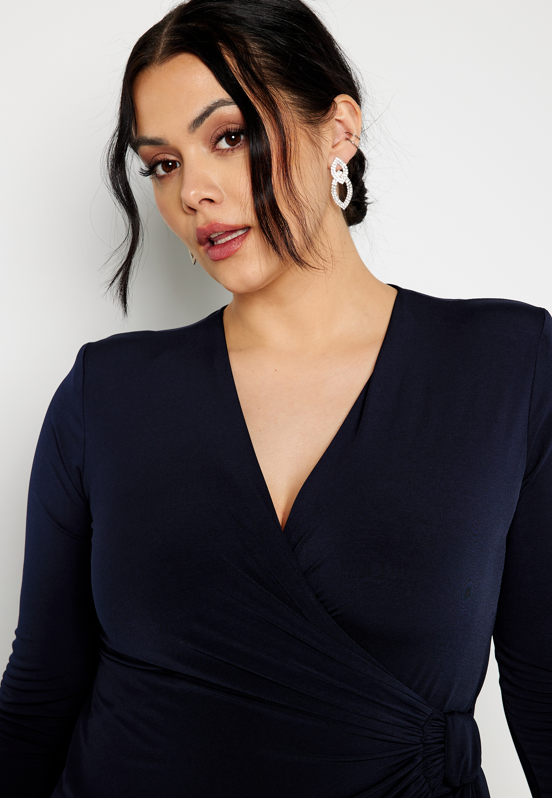 Long Sleeve Wrap Maxi Dress 3