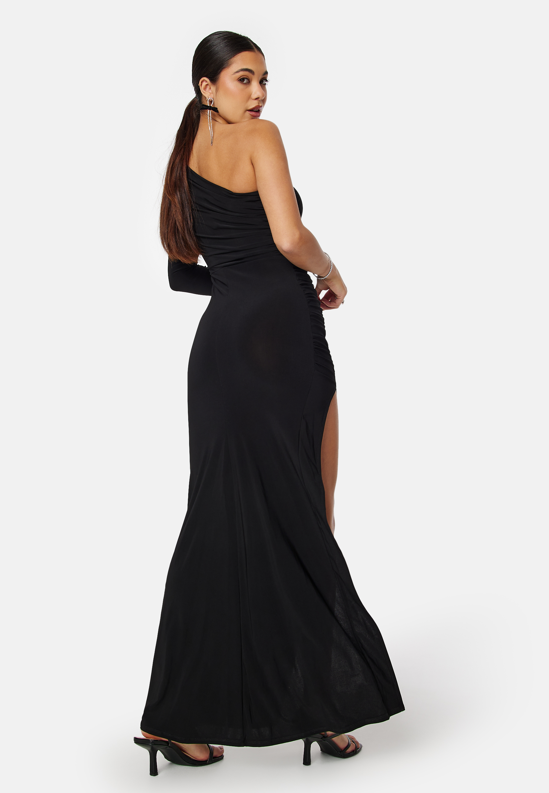 Long Sleeve One Shoulder Maxi Dress 2