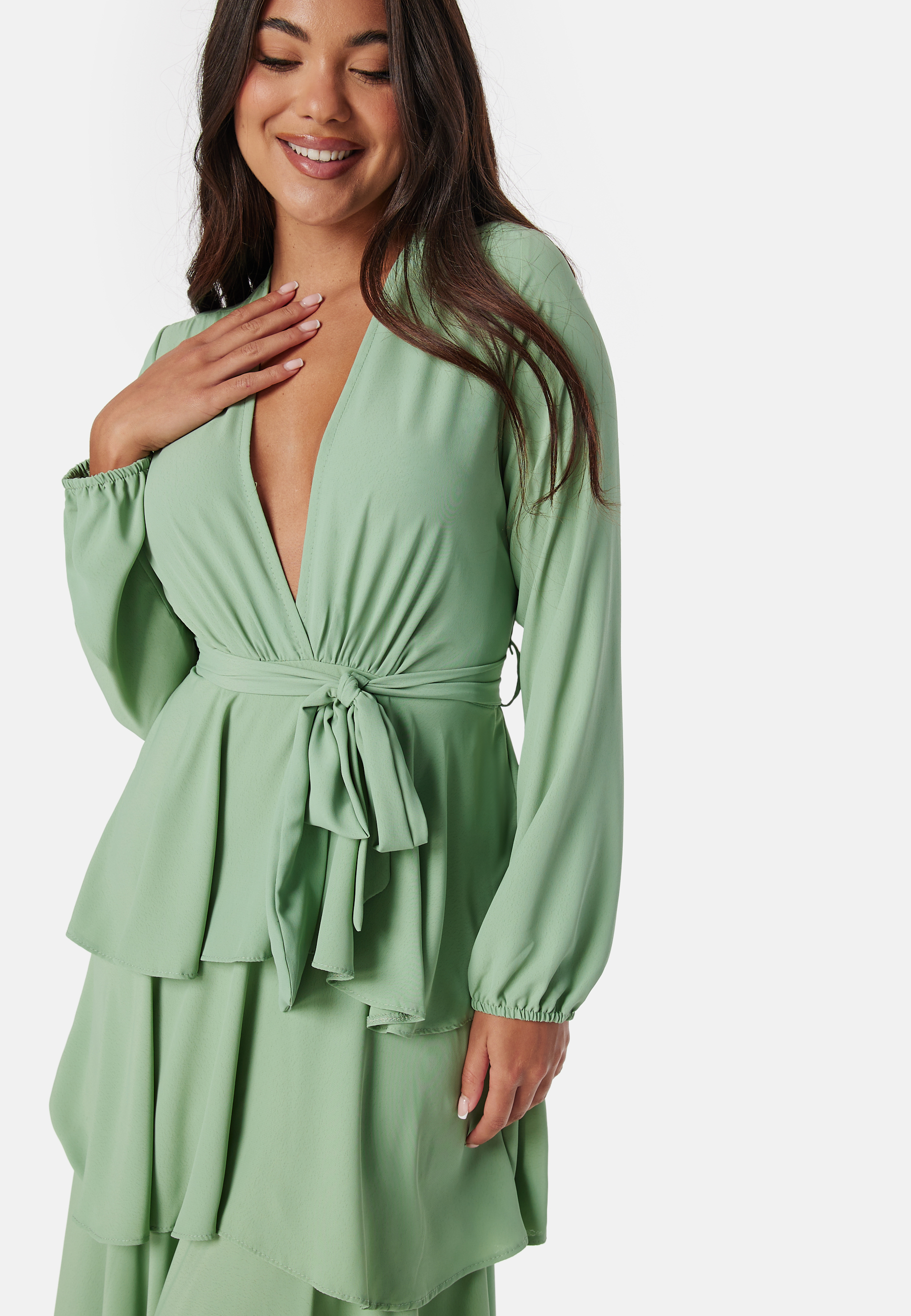 Long Sleeve Tiered Maxi Dress 2