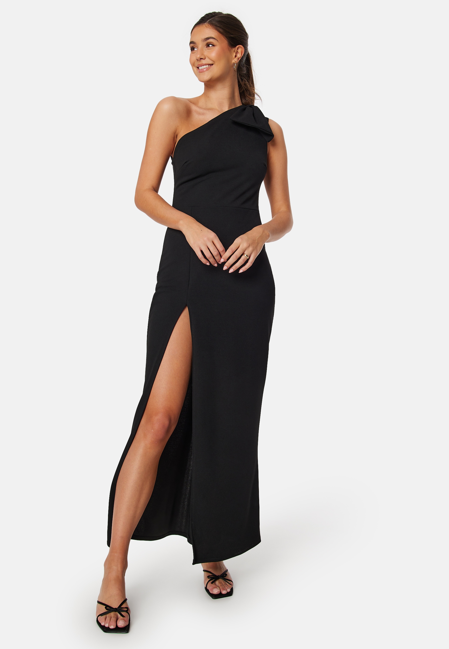 One Shoulder Bow Maxi Dress