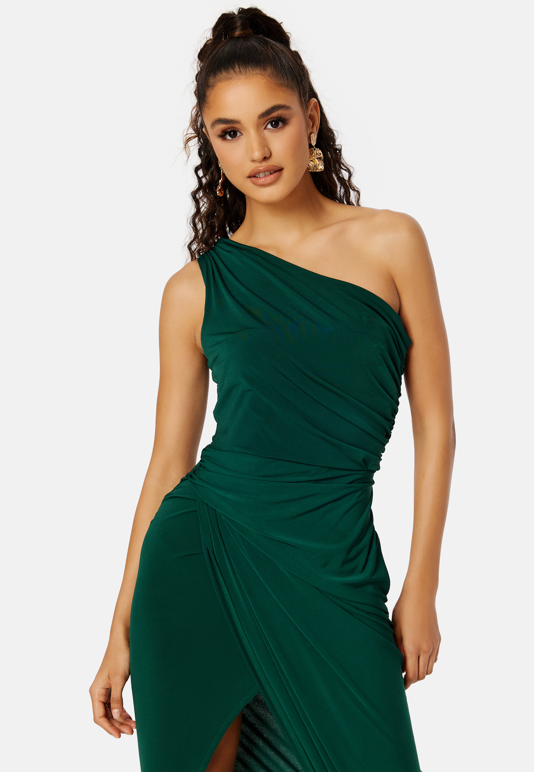 One Shoulder Rouch Dress 2