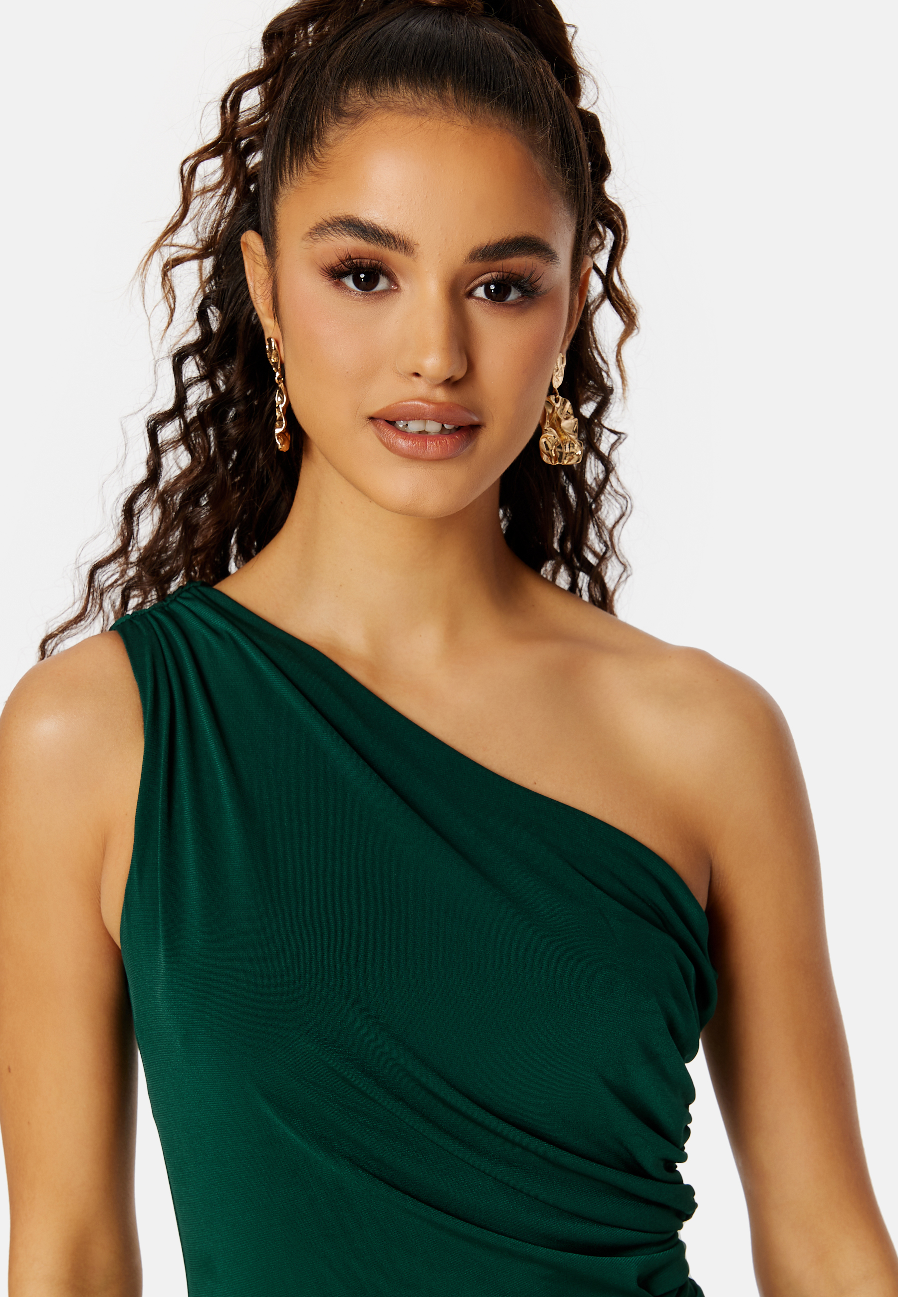 One Shoulder Rouch Dress 3