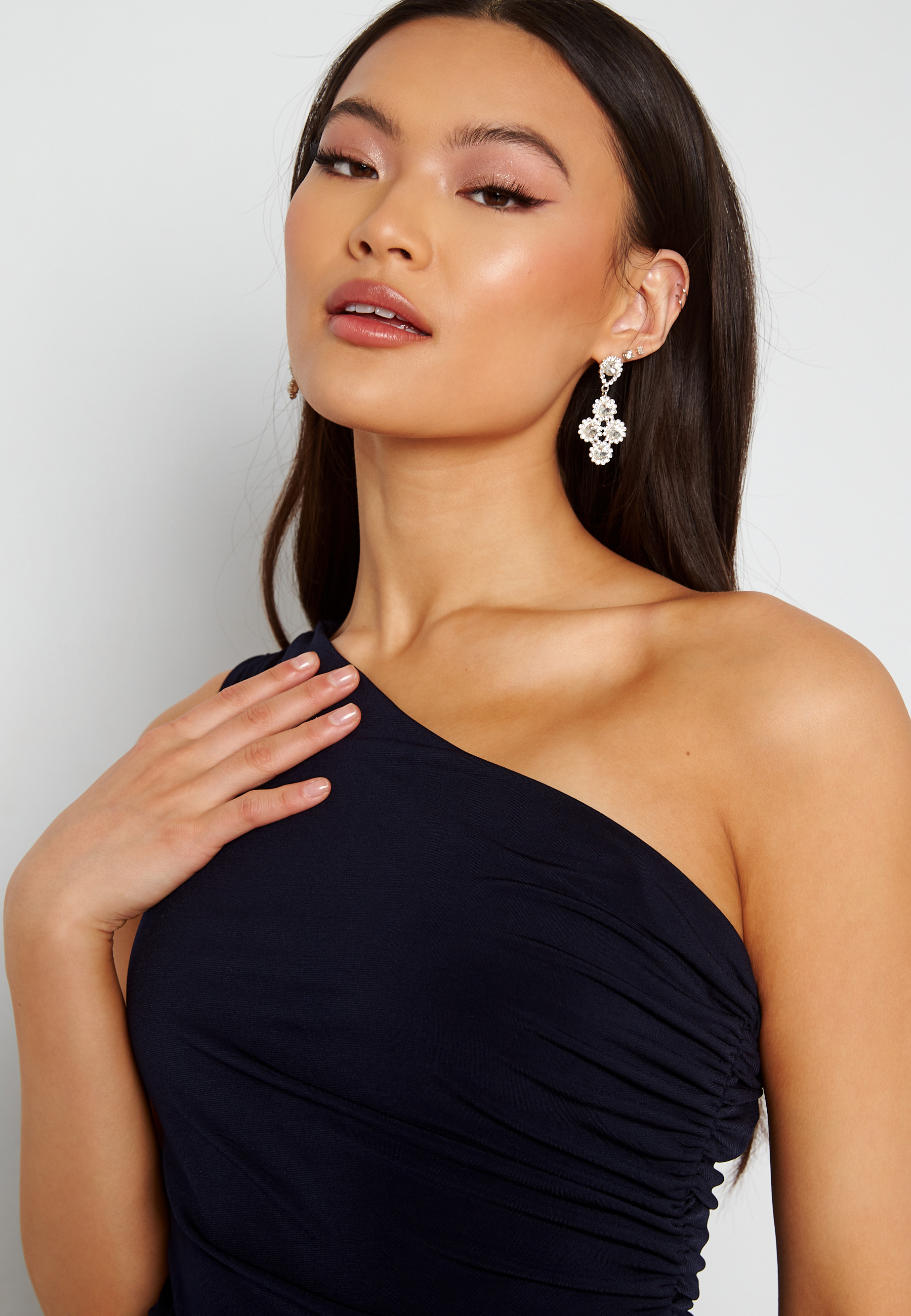 One Shoulder Rouch Dress 3