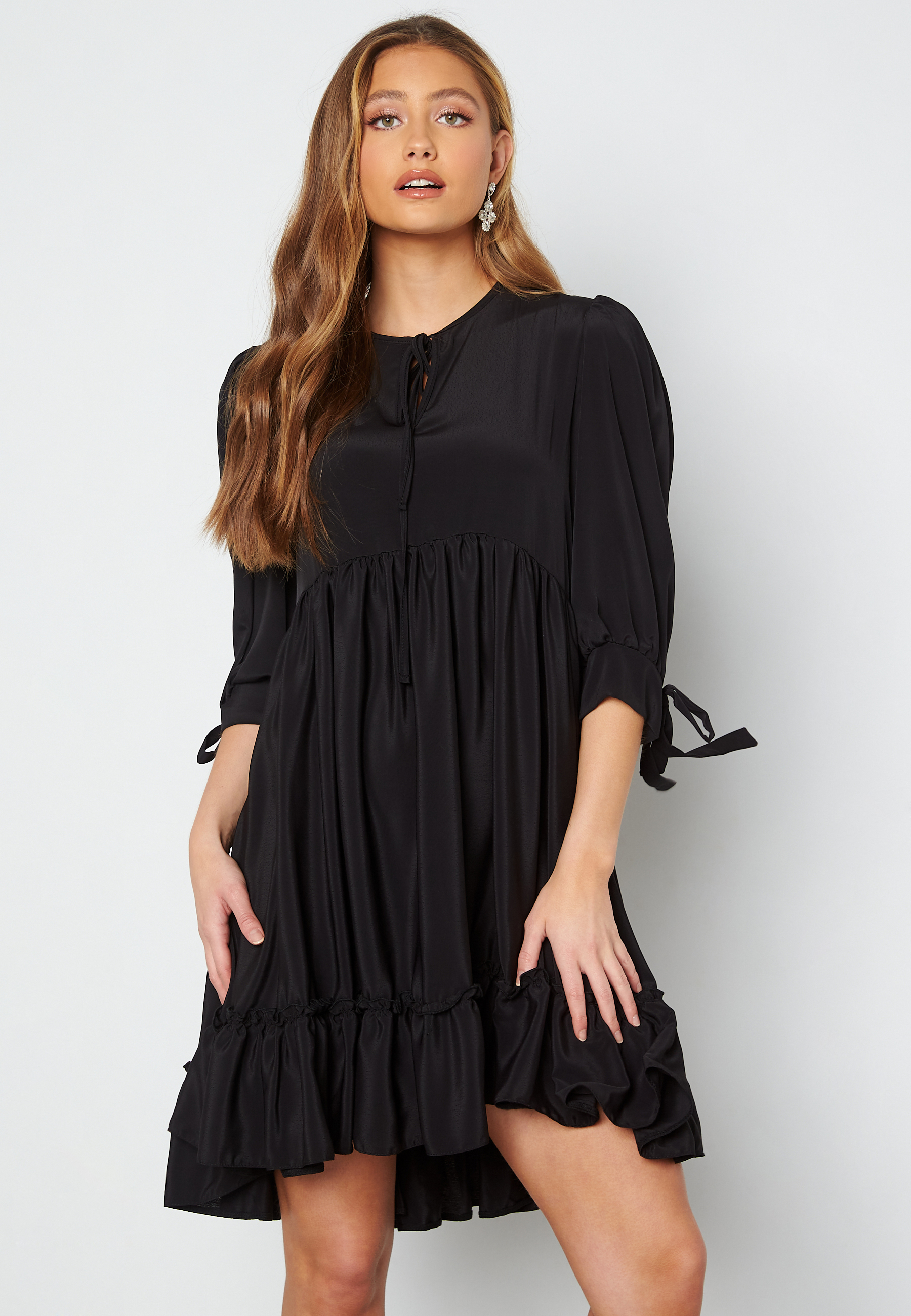 The Neck Frill Hem Dress