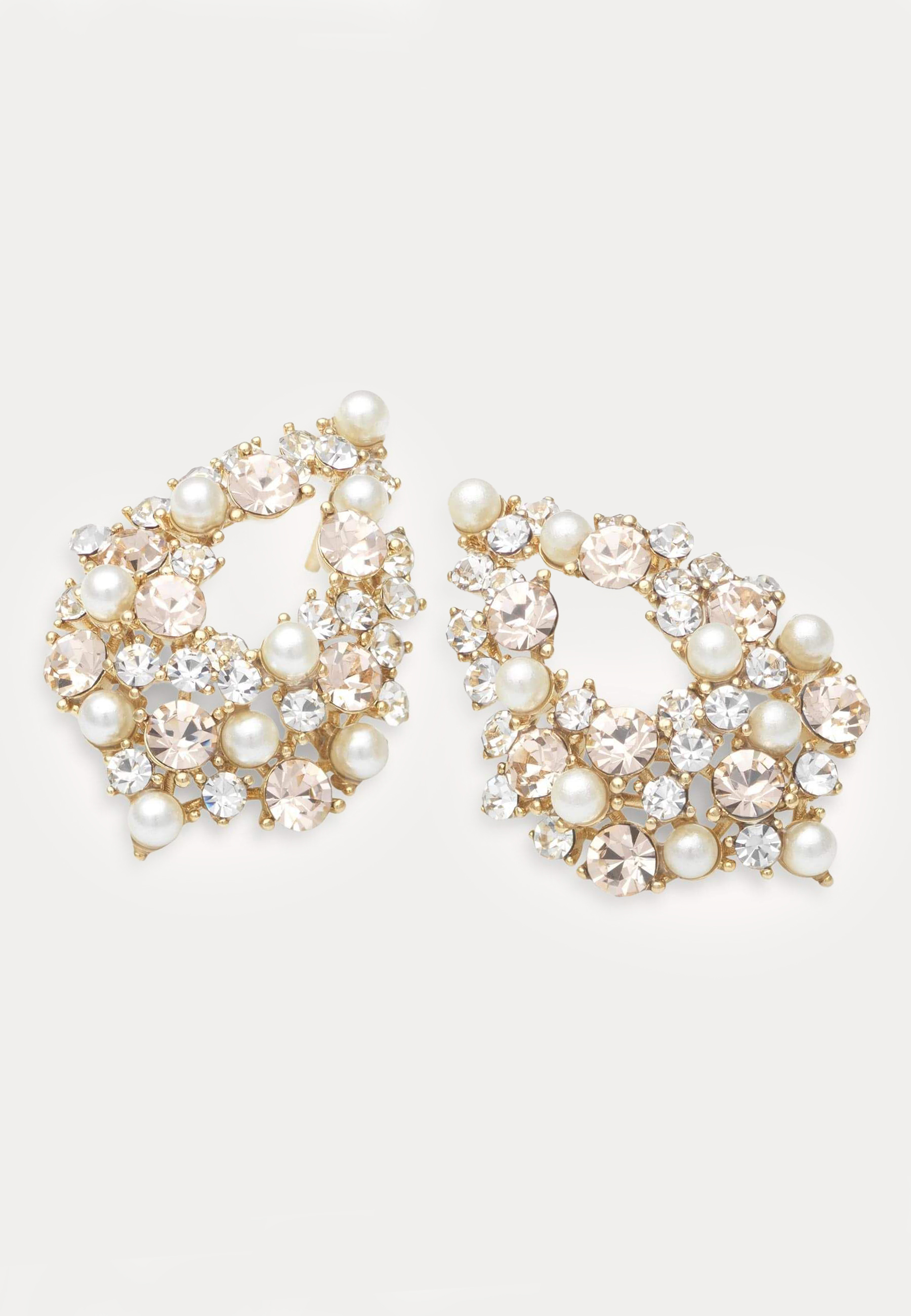 Alternativ bild 1 för LILY AND ROSE Alice Pearl Earrings Ivory Silk/Gold One size