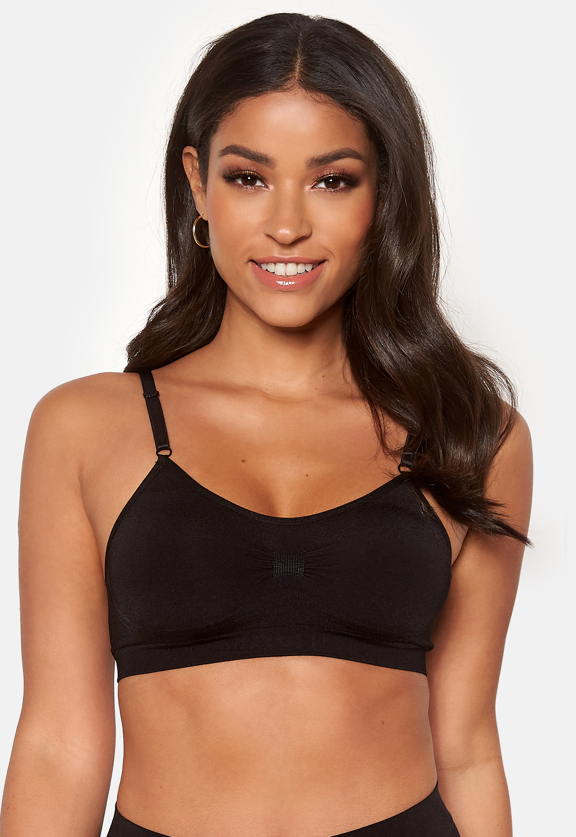 Magic BH Comfort Bra Spagetthi Straps Svart nylon XX-Large Dame