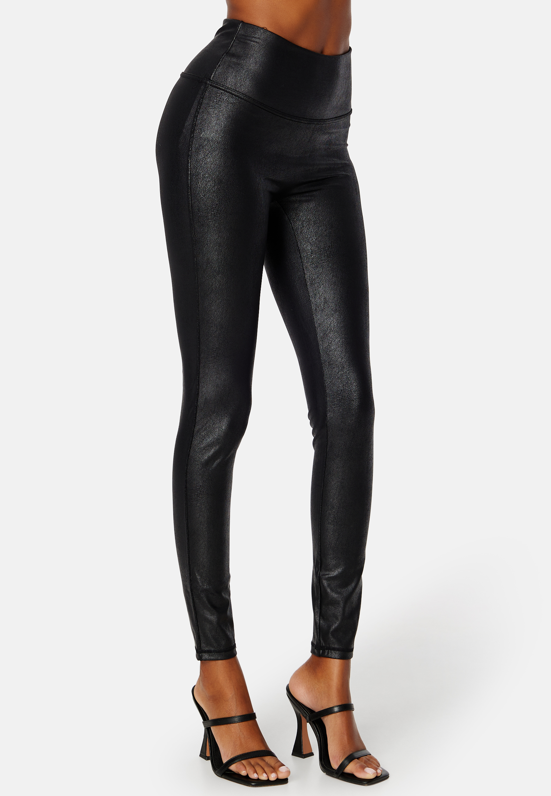 Magic Leather Look Legging Svart Medium Dame