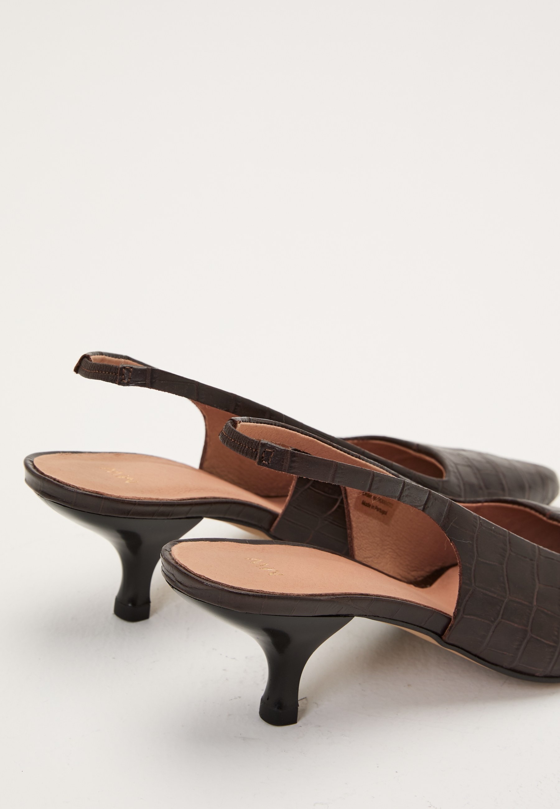 Croco Leather Slingback 2