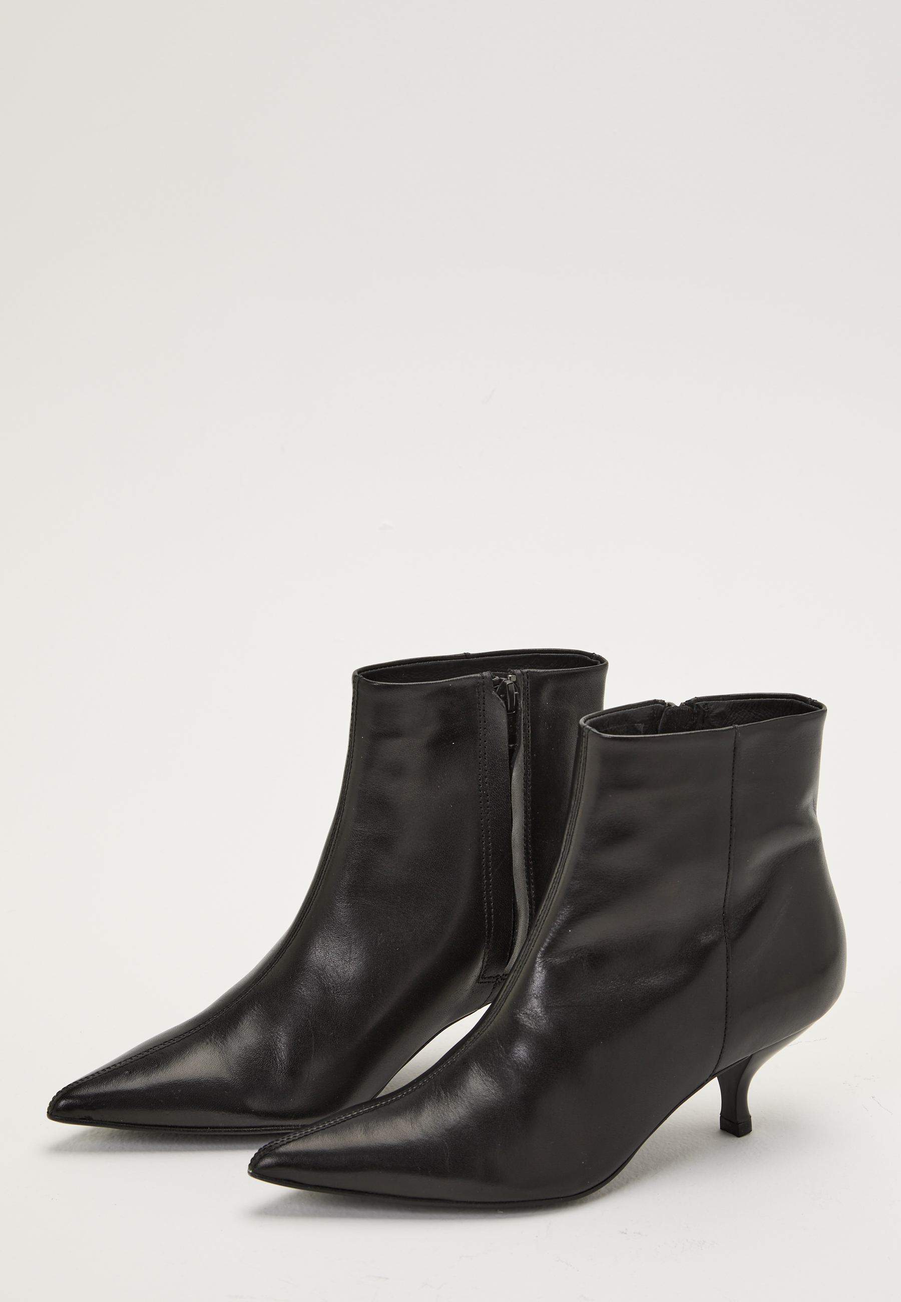 Heeled Leather Ankle Boot