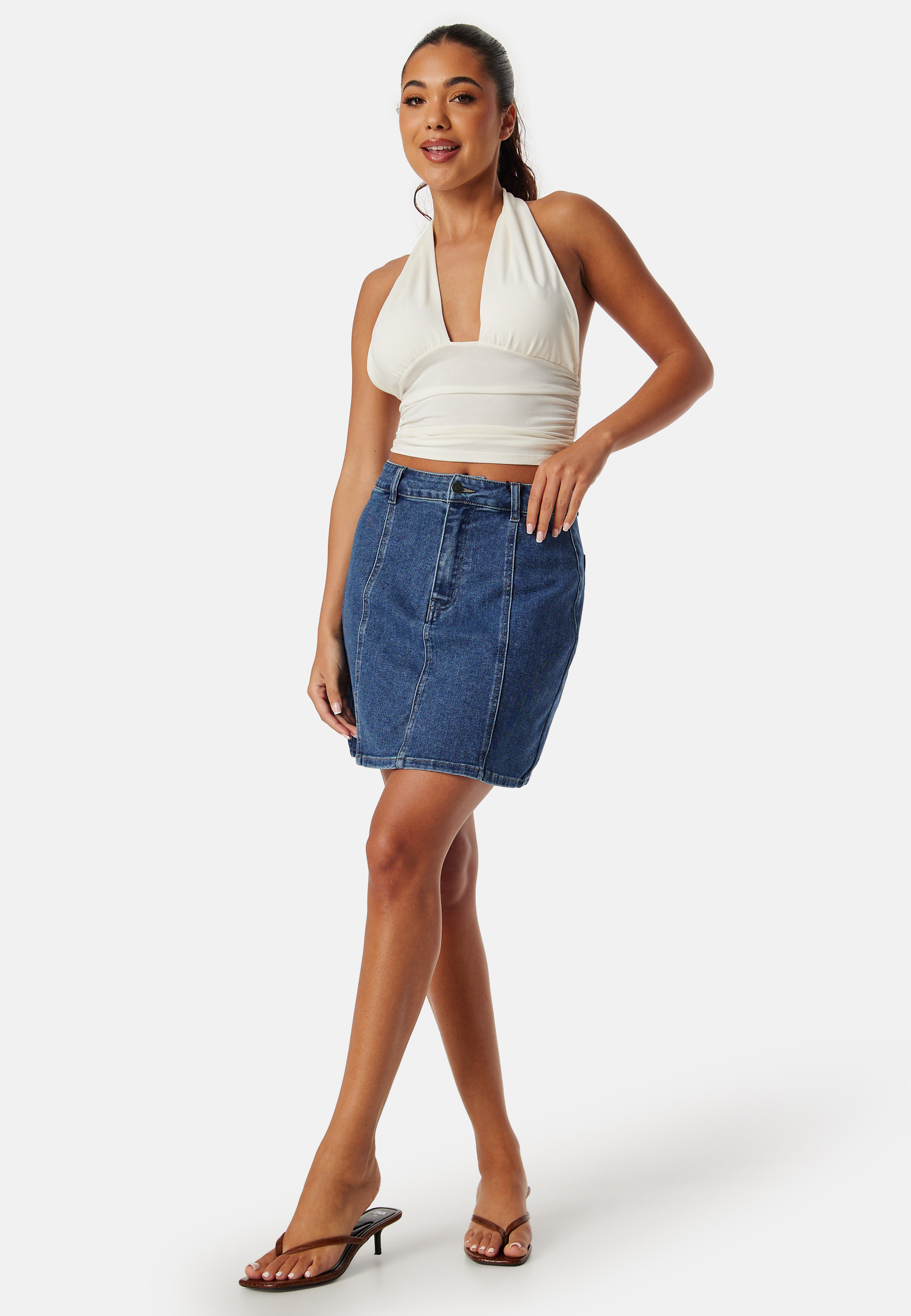 Objcarol Denim Short Skirt 2