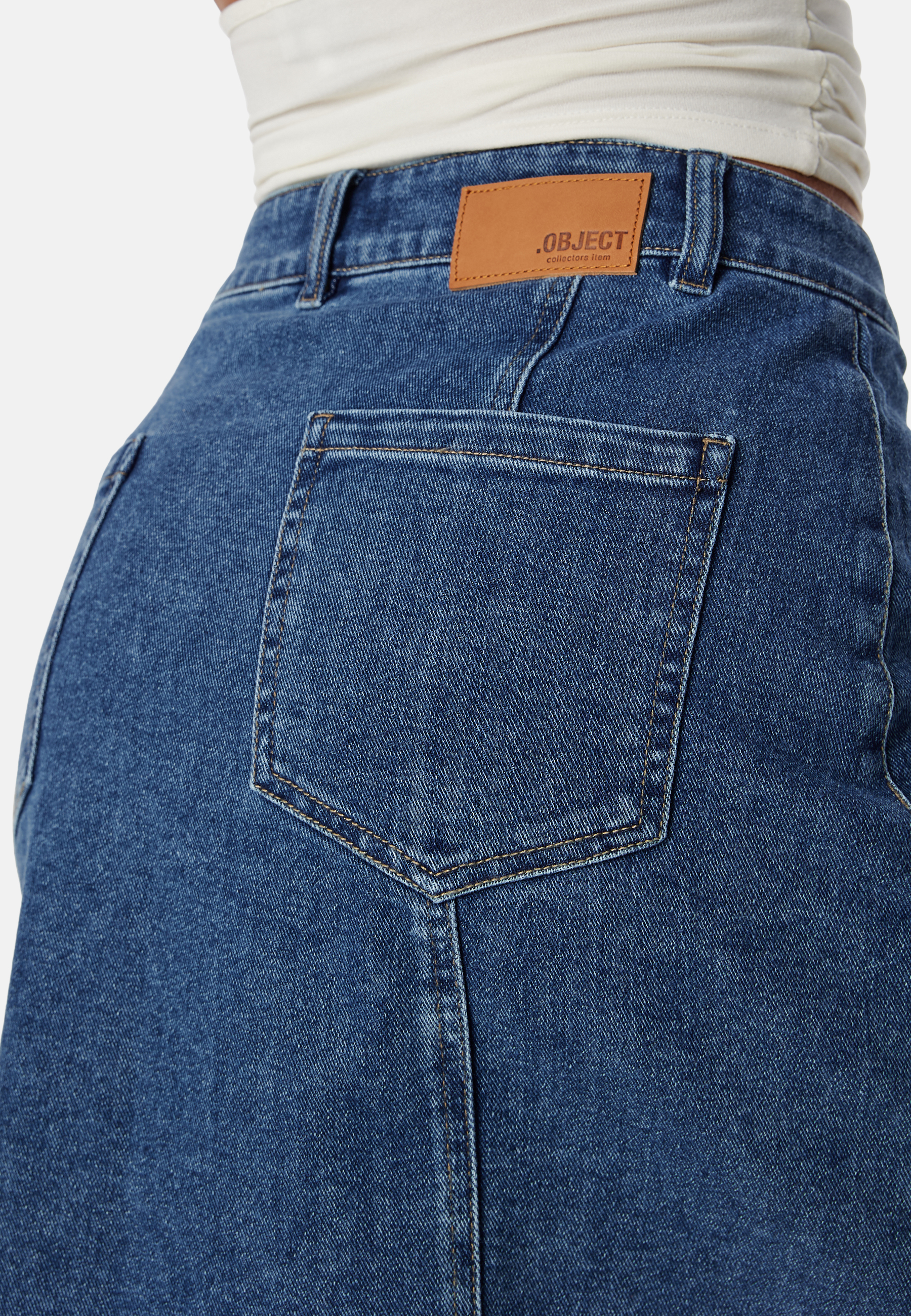 Objcarol Denim Short Skirt 3