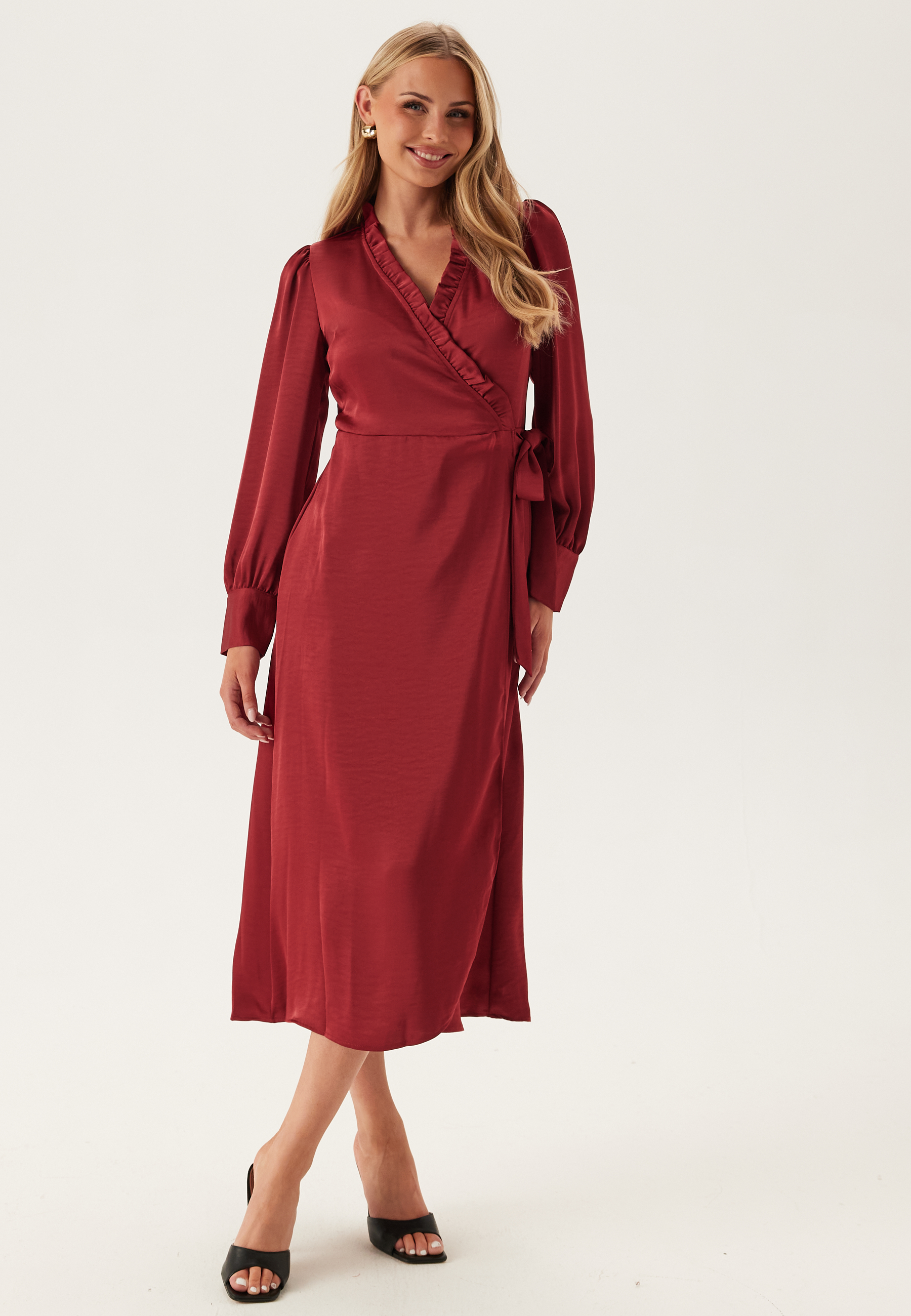 Objchilli L/S WRAP DRESS WRAP