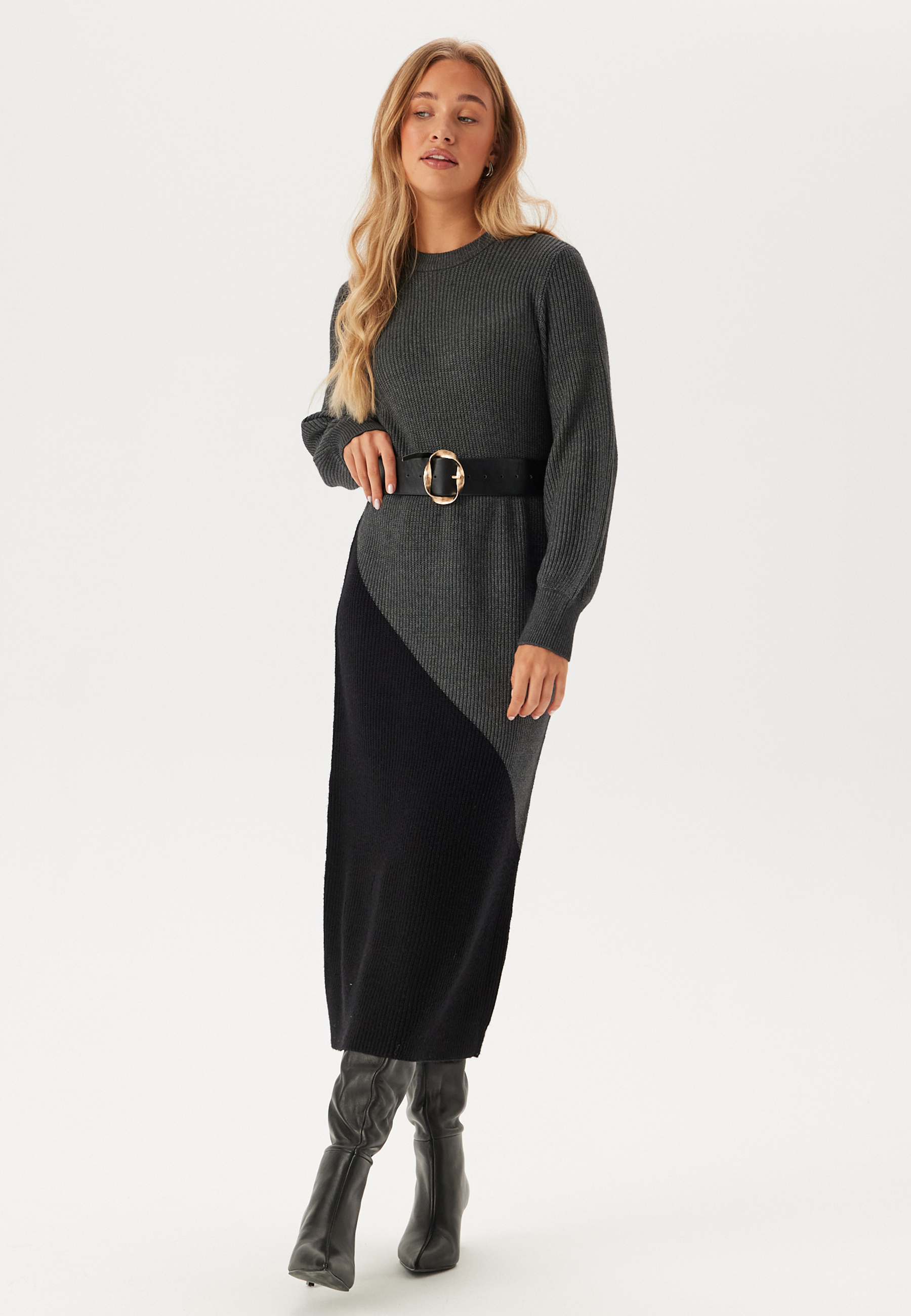 Objditte Re L/S Knit Midi Dress 4