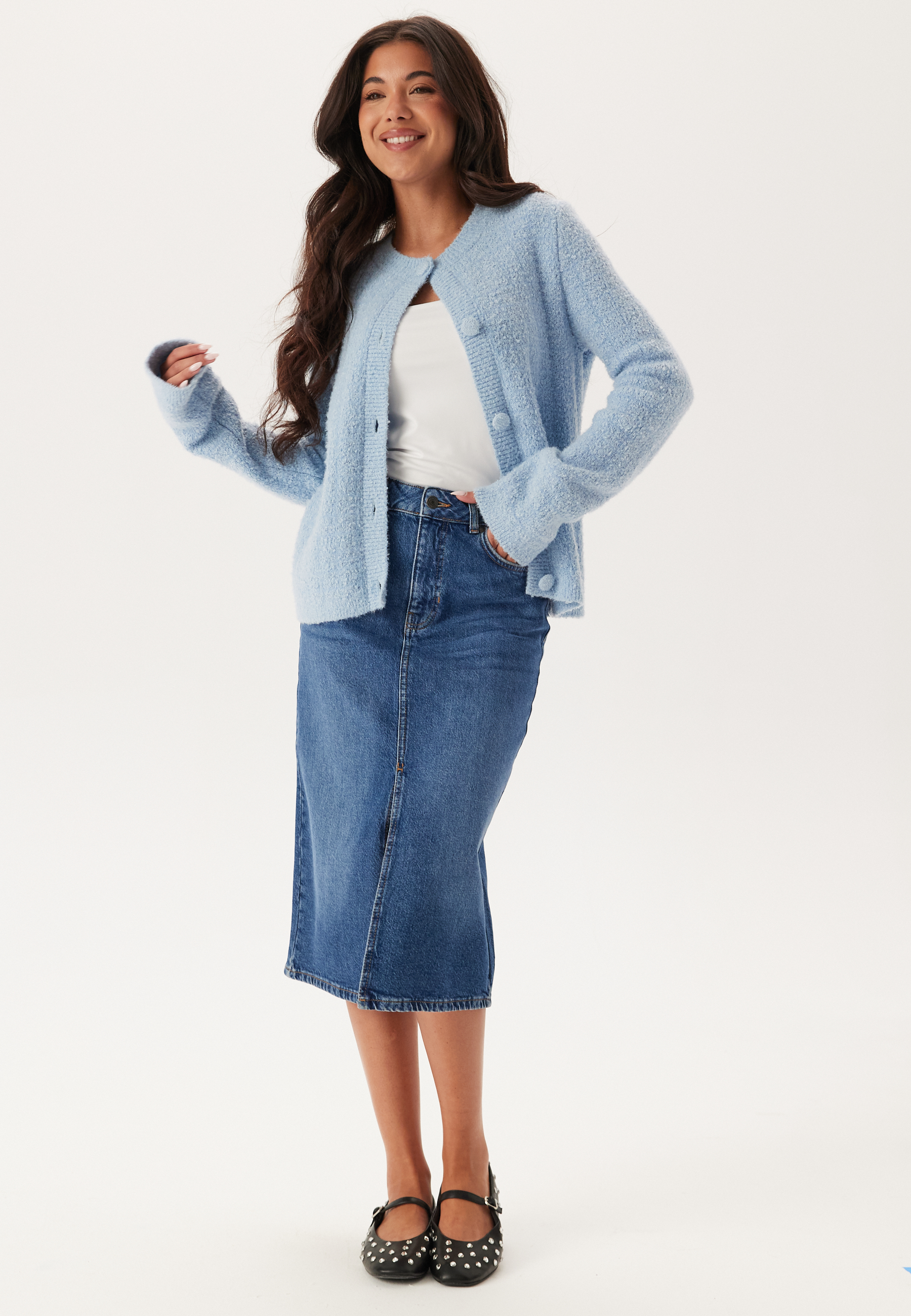 Objellen Mw Midi Denim Skirt 2