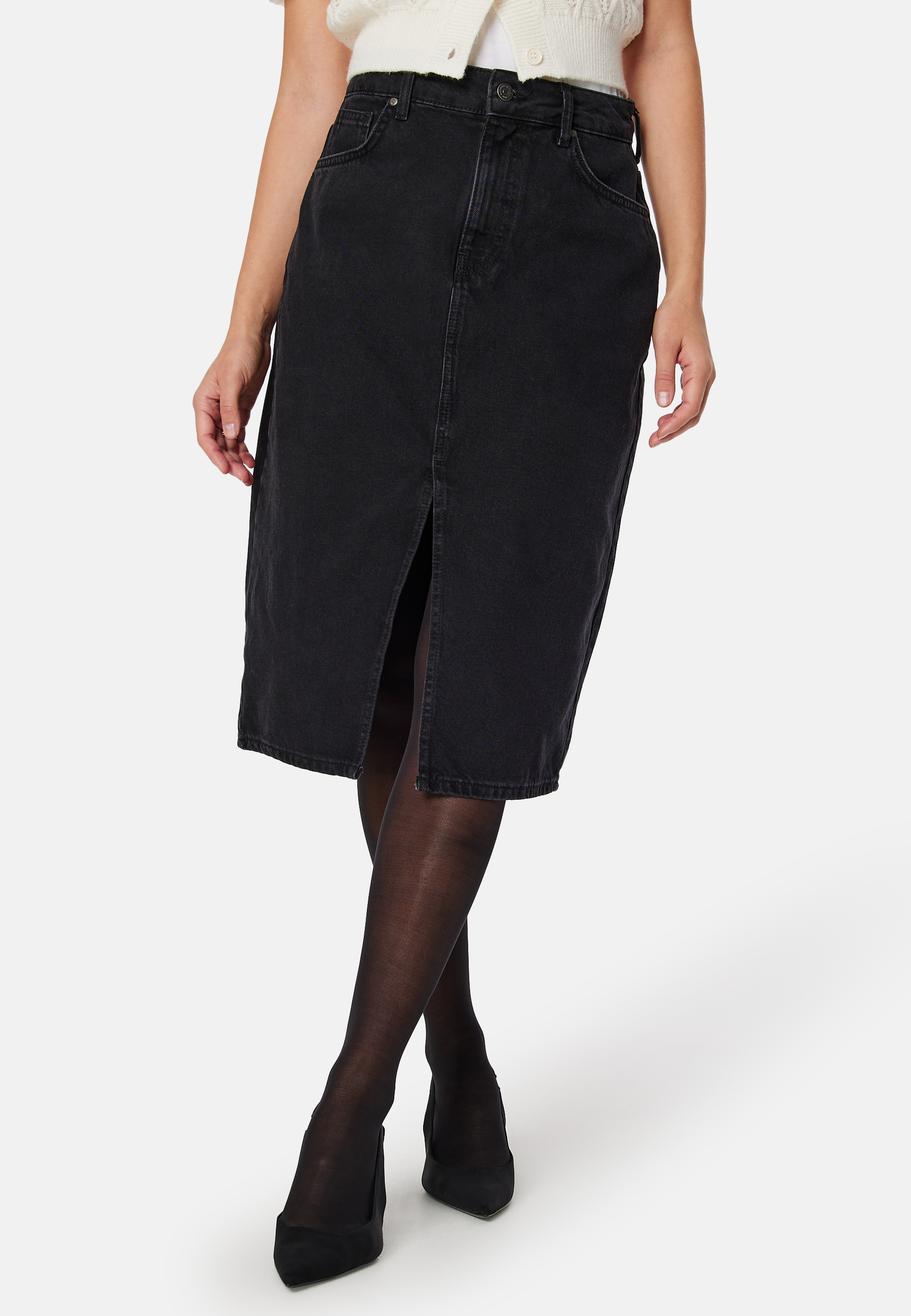 Objharlow Midi Denim Skirt