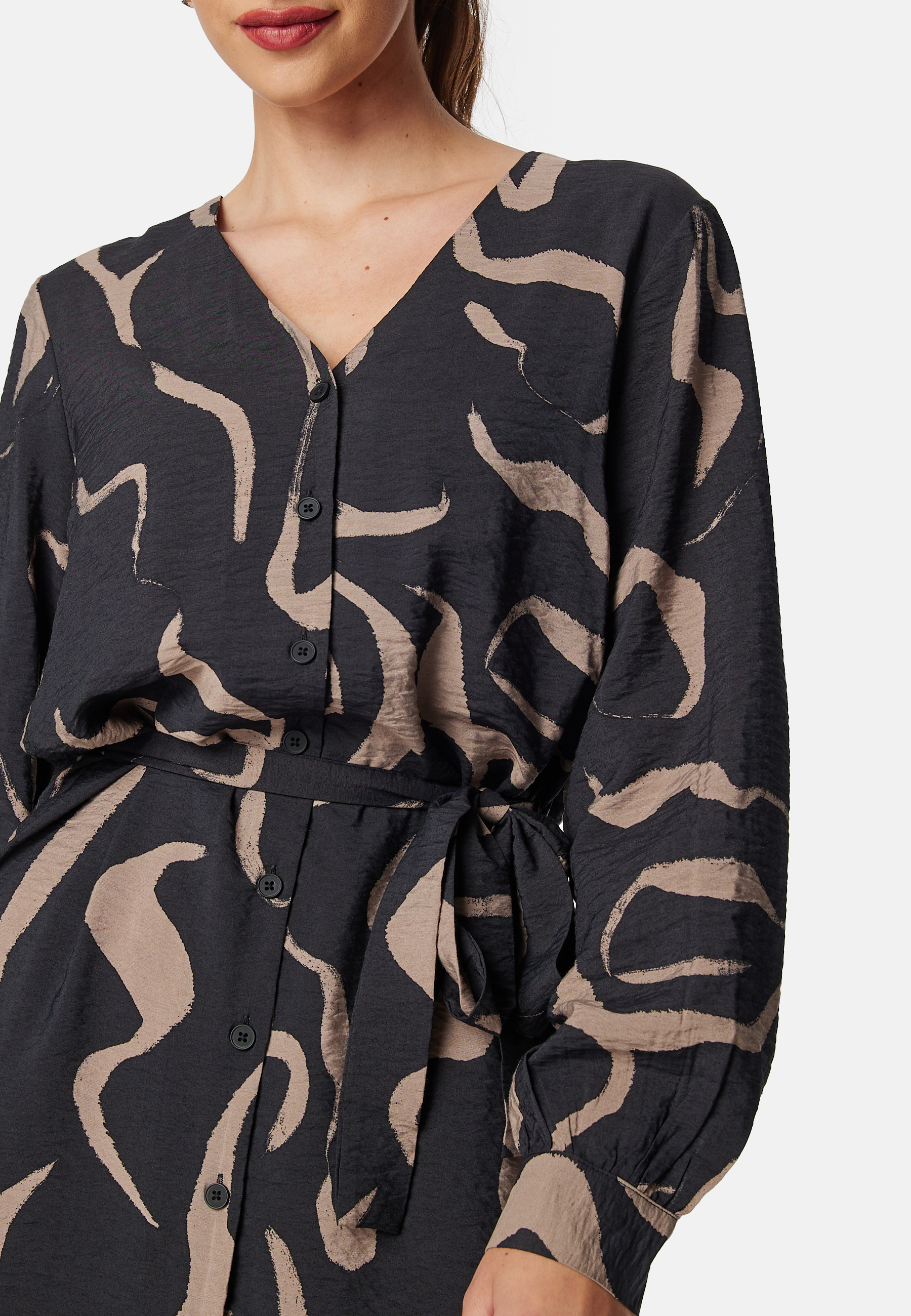 Objjacira L/S V-NECK SHORT DRESS 3