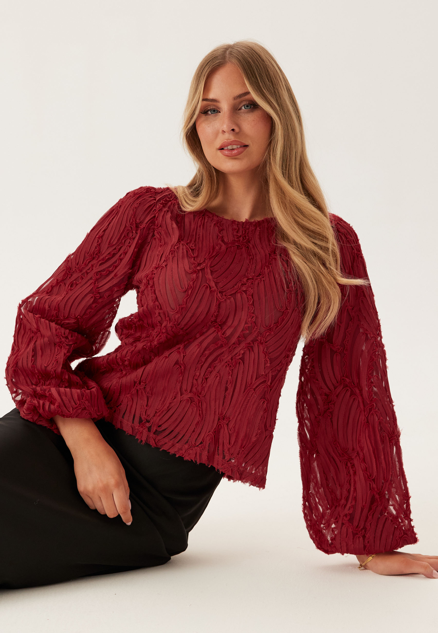 Objlucie L/S RE O-NECK TOP