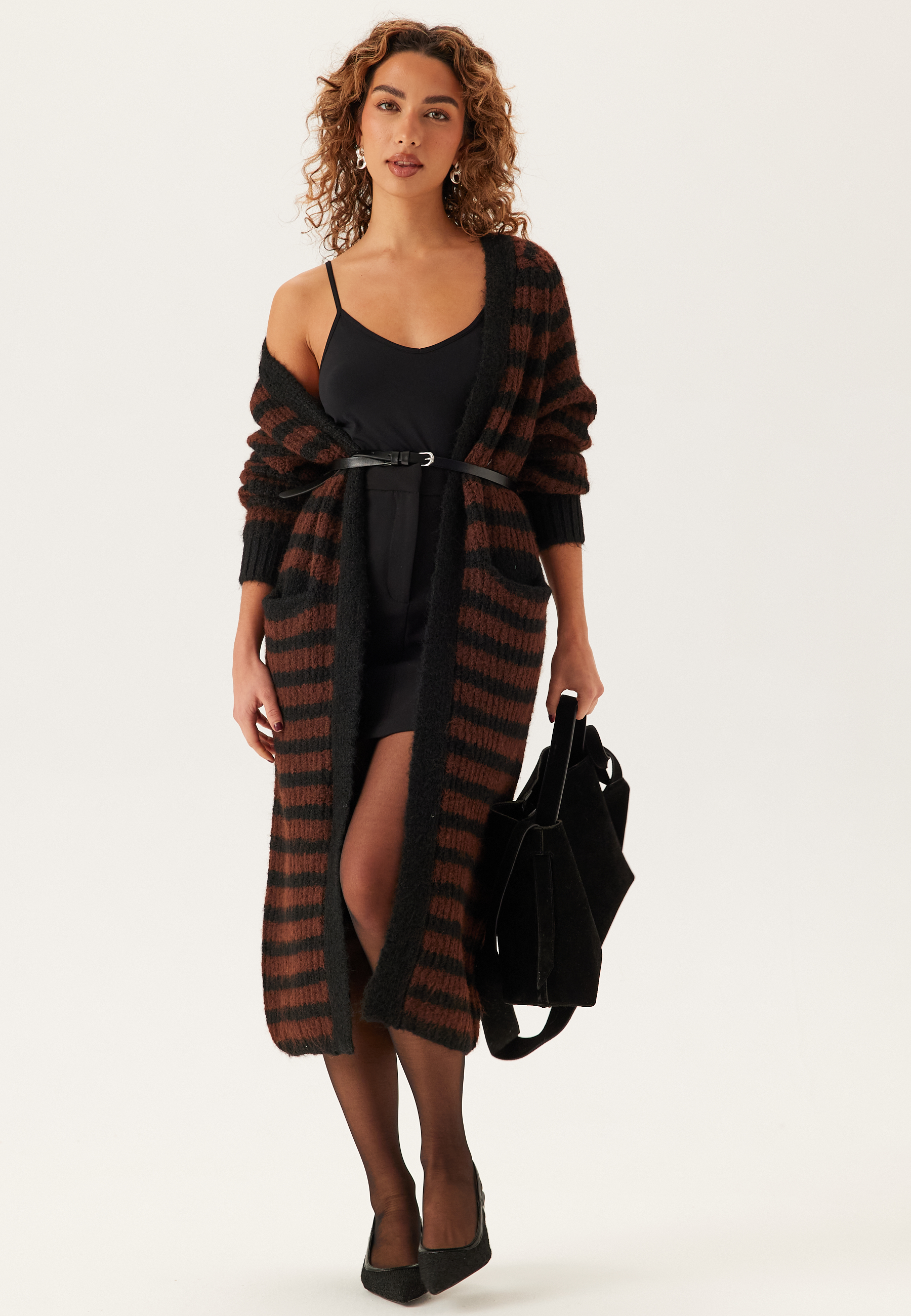 Objmilu Ls Lo Long Knit Cardig 1