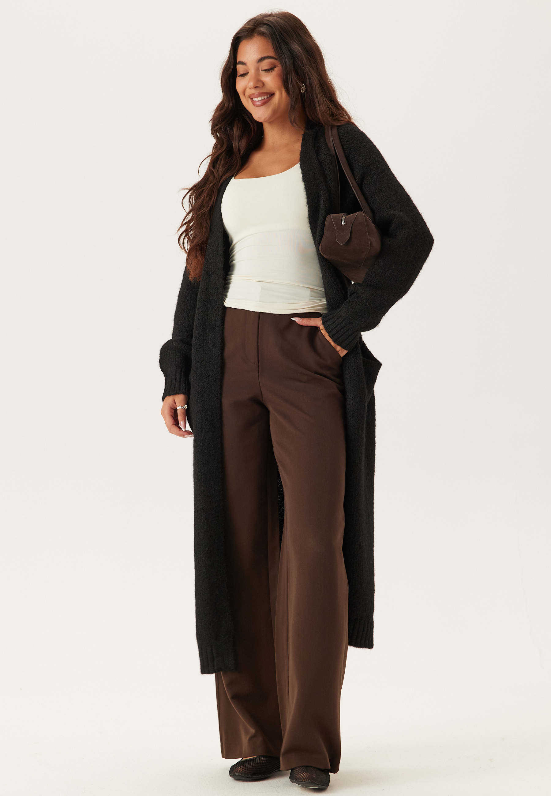 Objmilu Ls Lo Long Knit Cardig