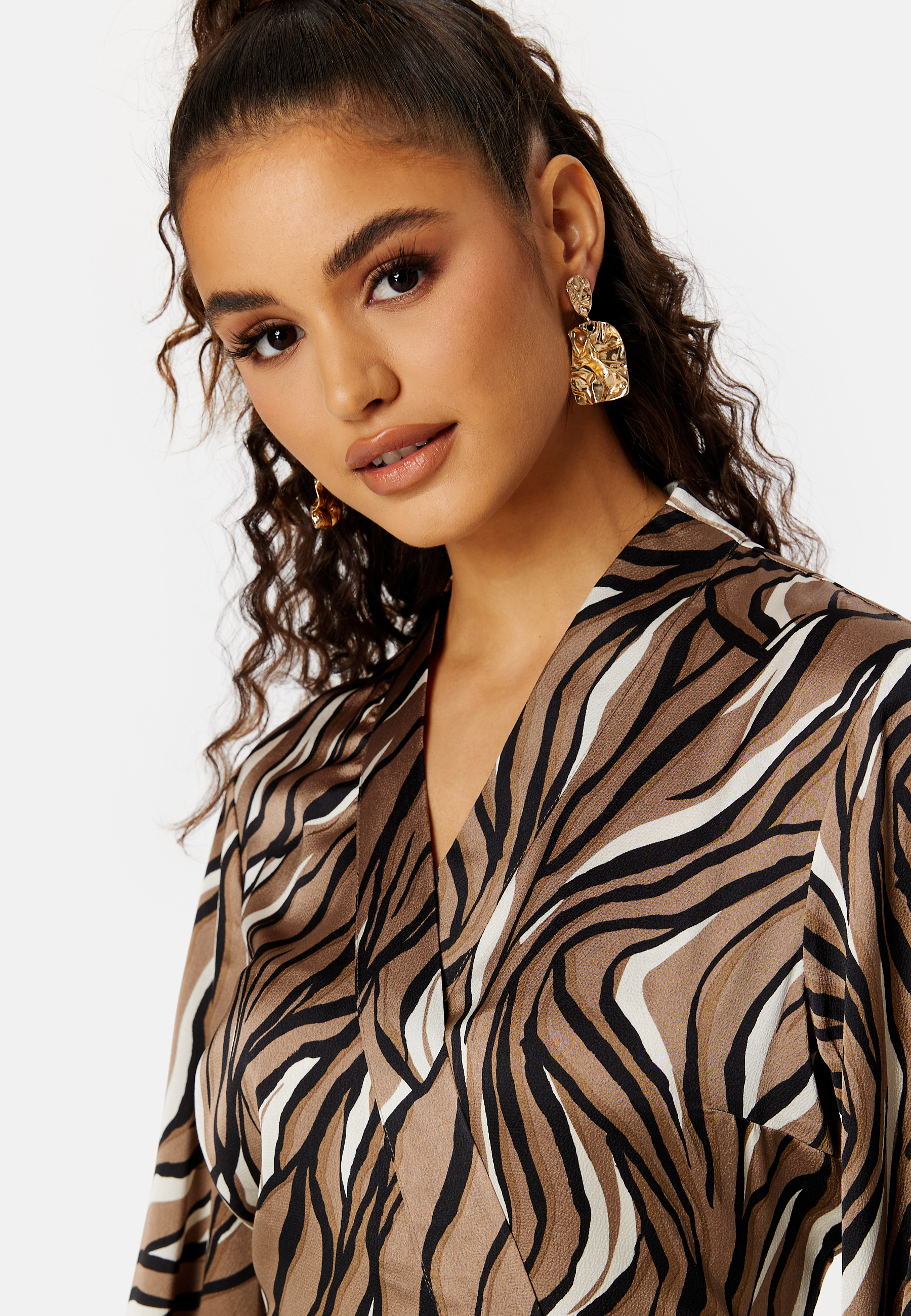 Papaya L/S Wrap Long Dress 3