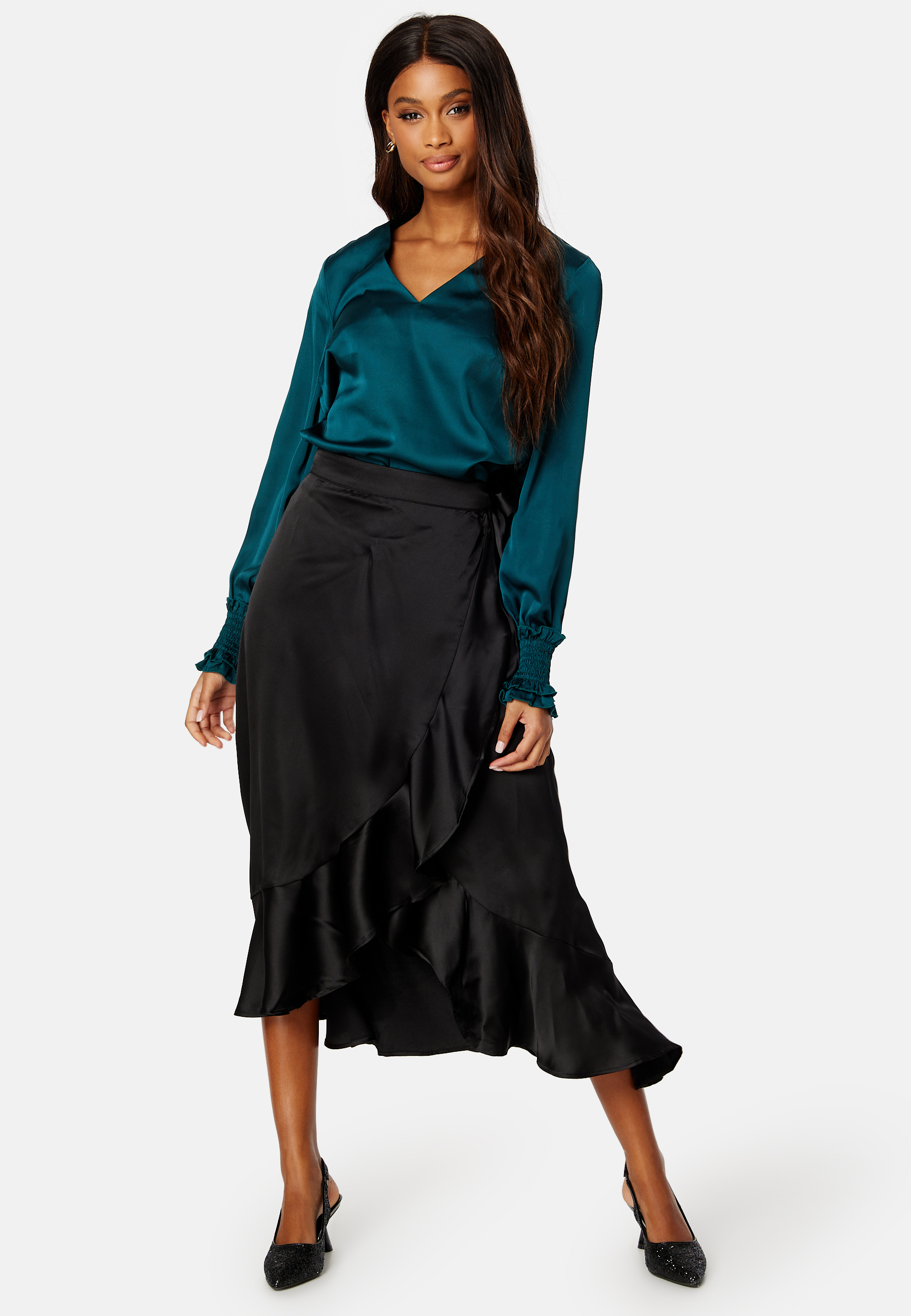 Sateen Wrap Skirt A Fair 3