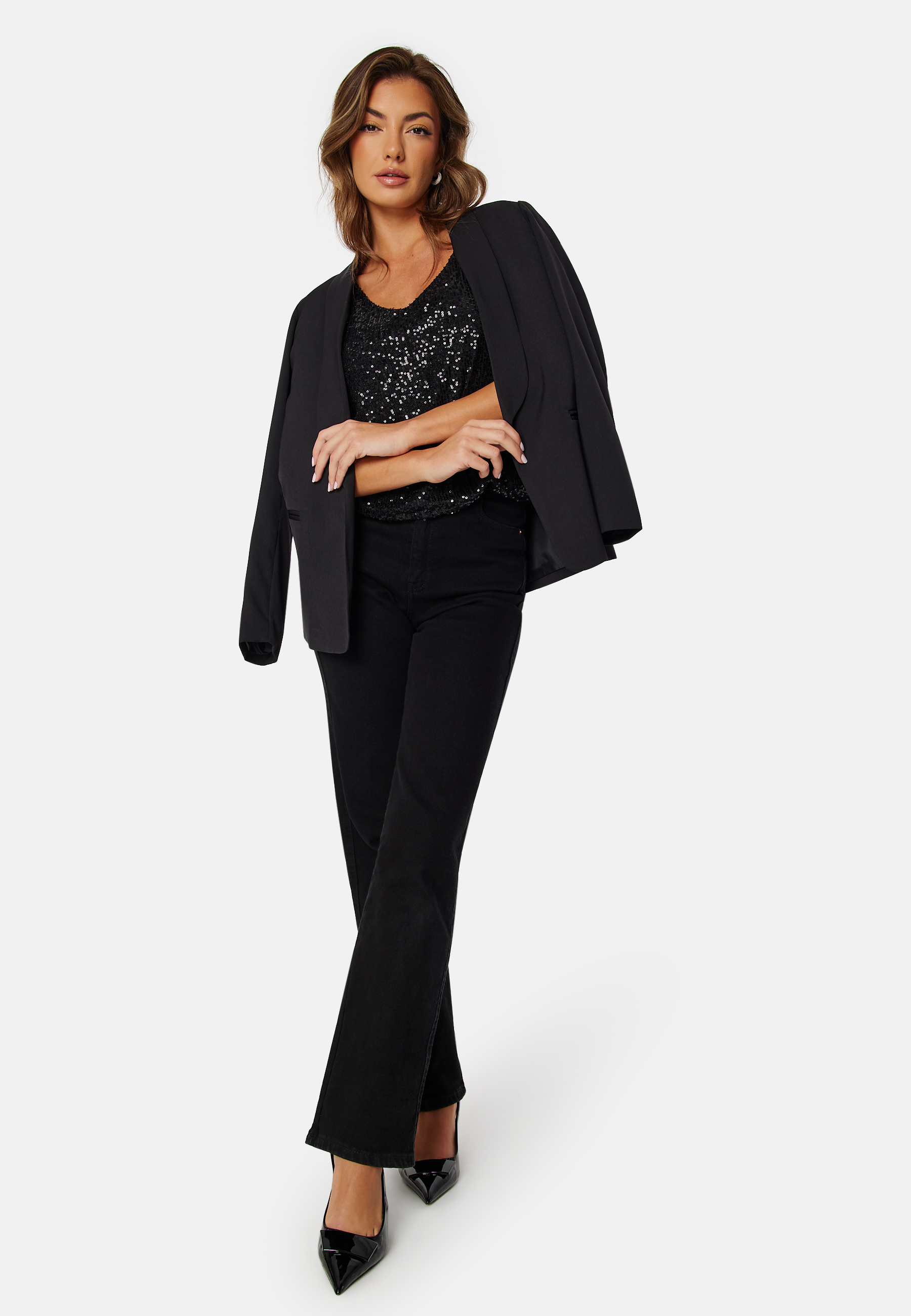 Ana V-Neck Sequine Top 2