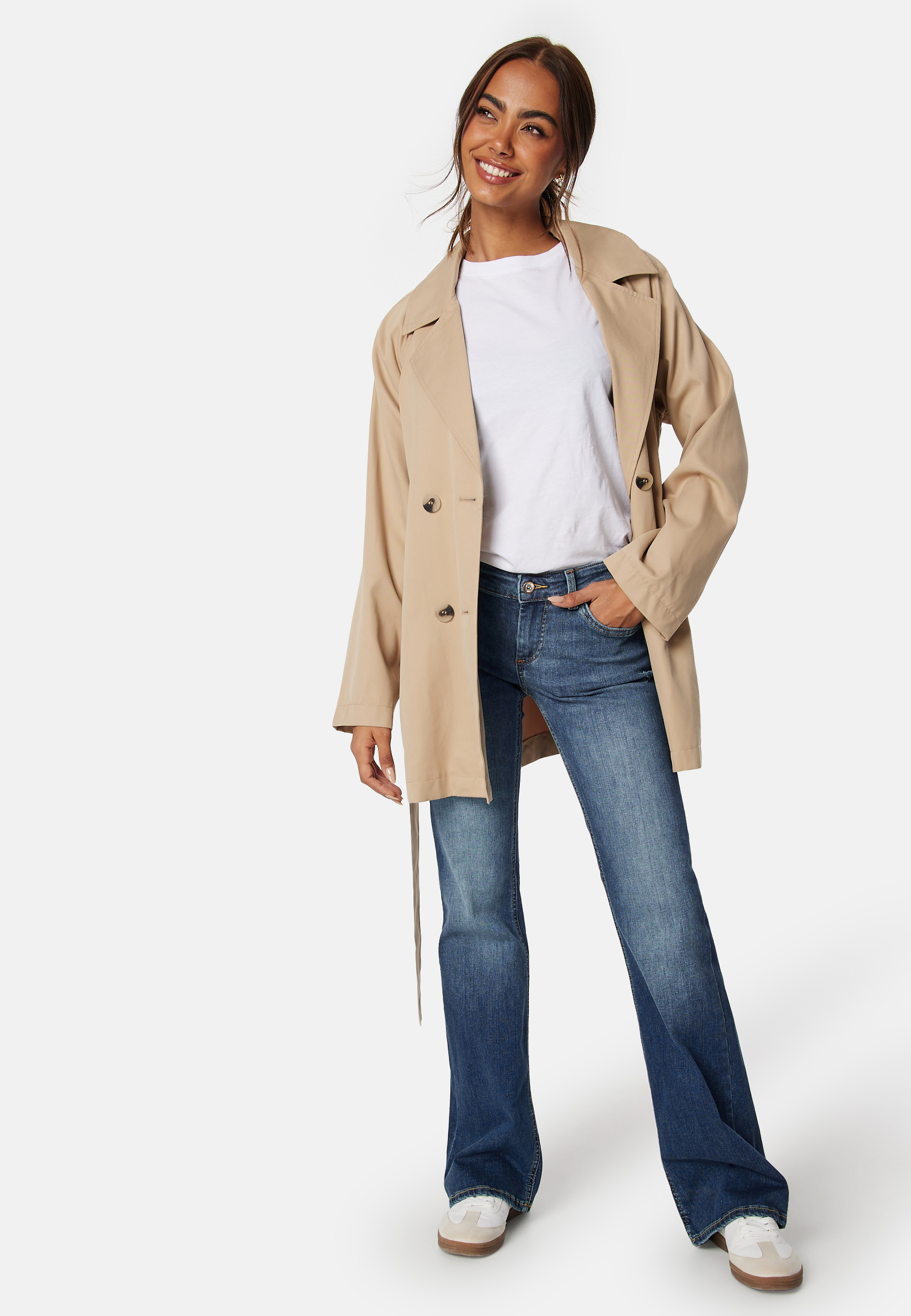 Blush Low Waist Flared Denim 2