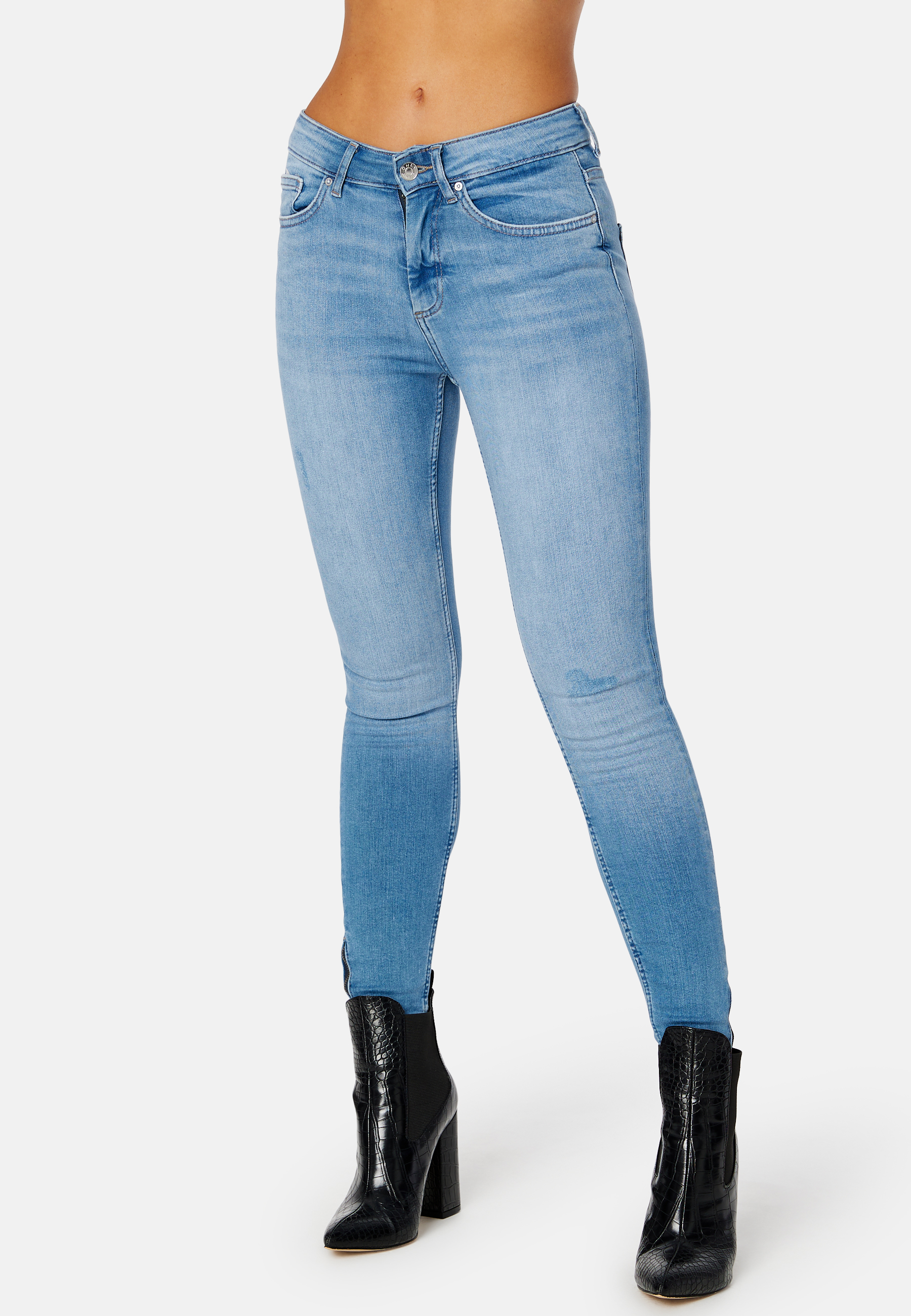 Blush Mid Ankle Zip Denim 2