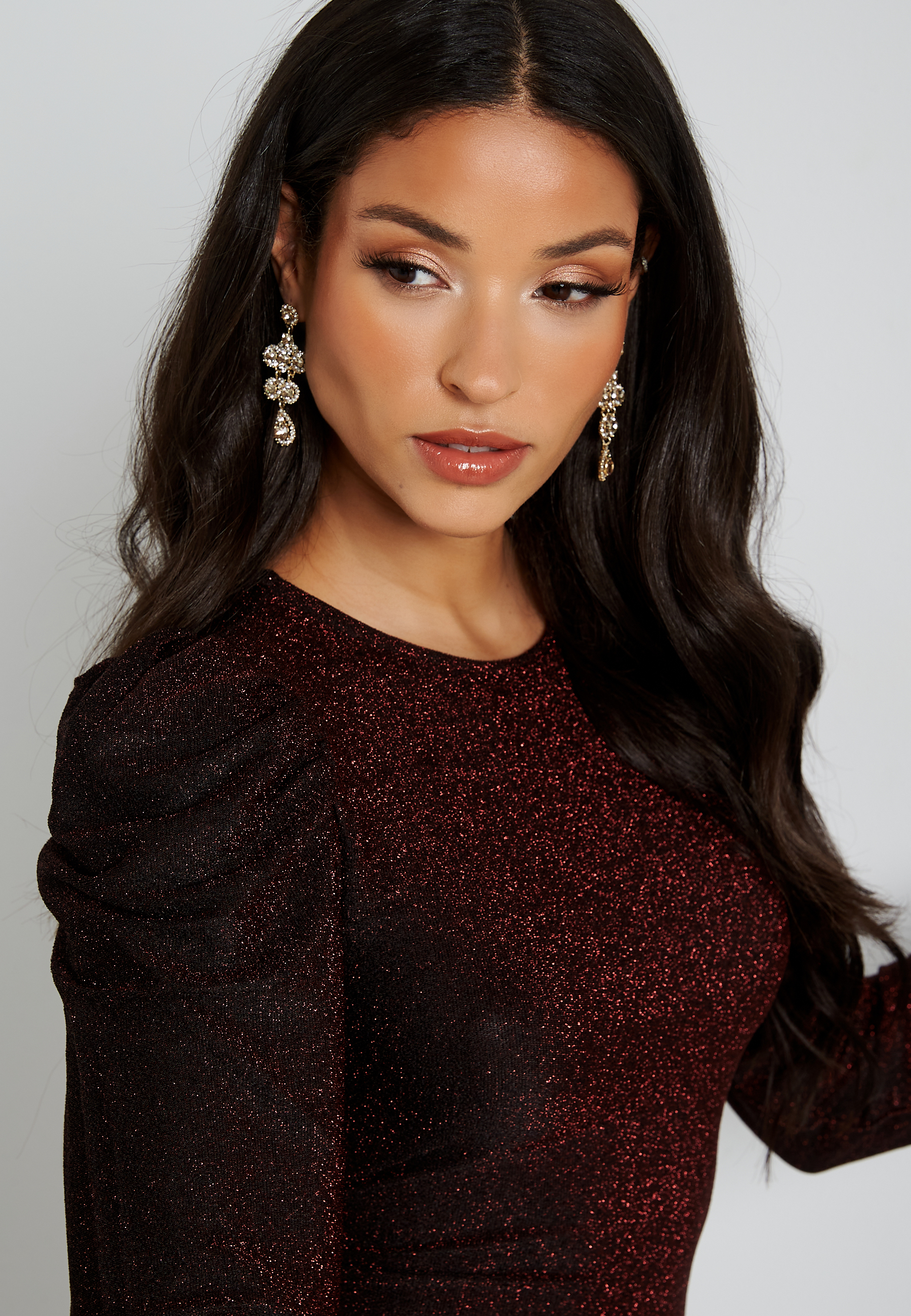 Darling L/S Glitter Puff Dress 3