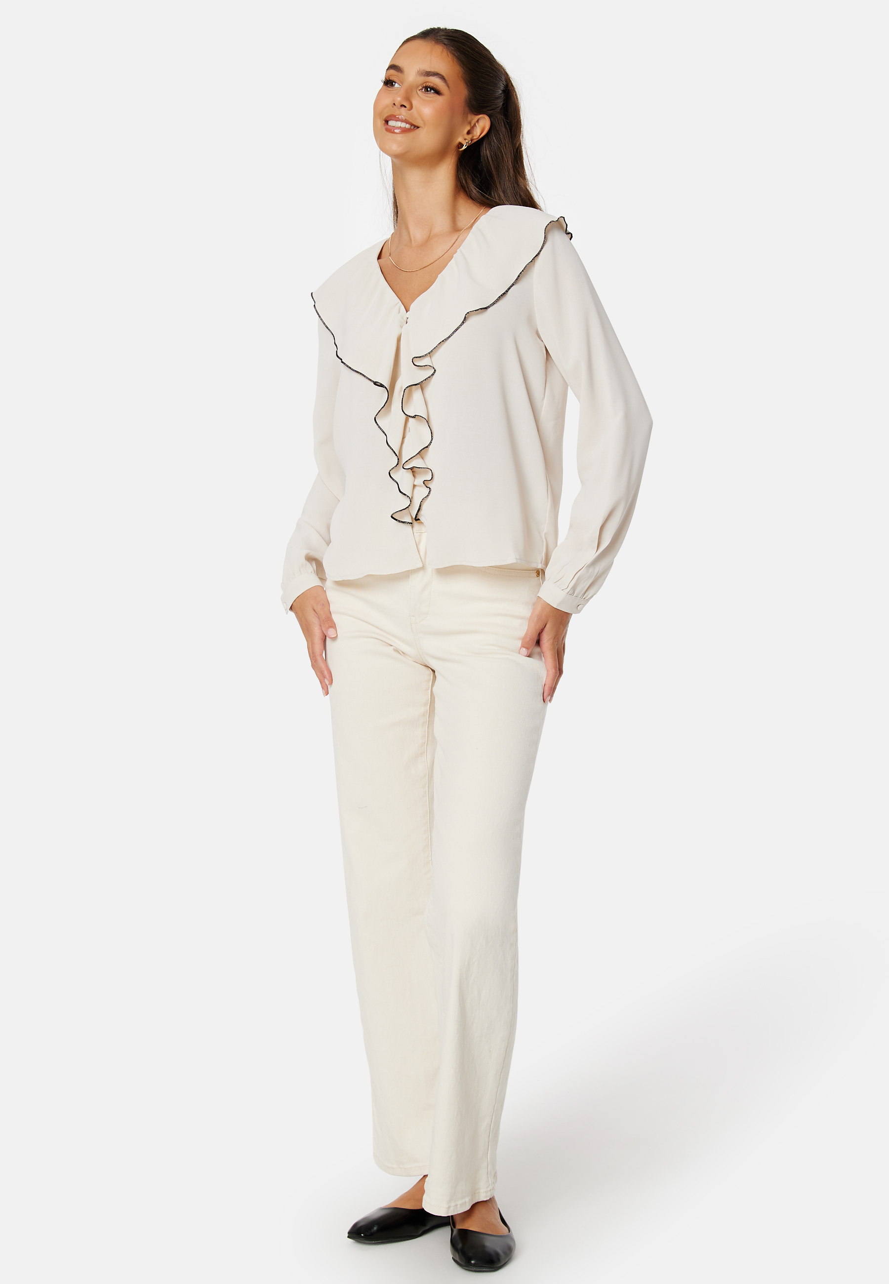 Lise Contrast Frill Shirt 2