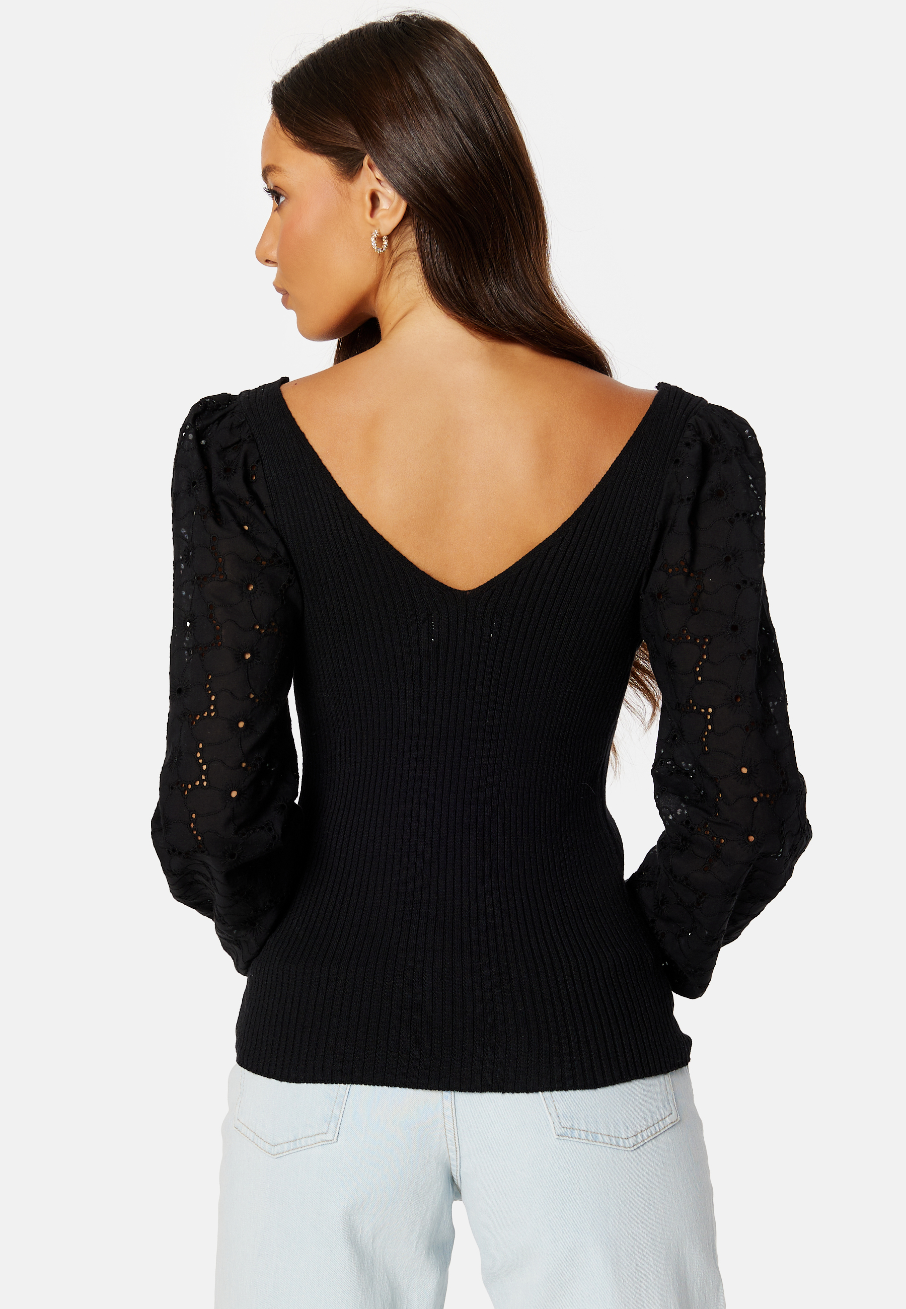Nadia LS Wrap V-Neck Knit 2