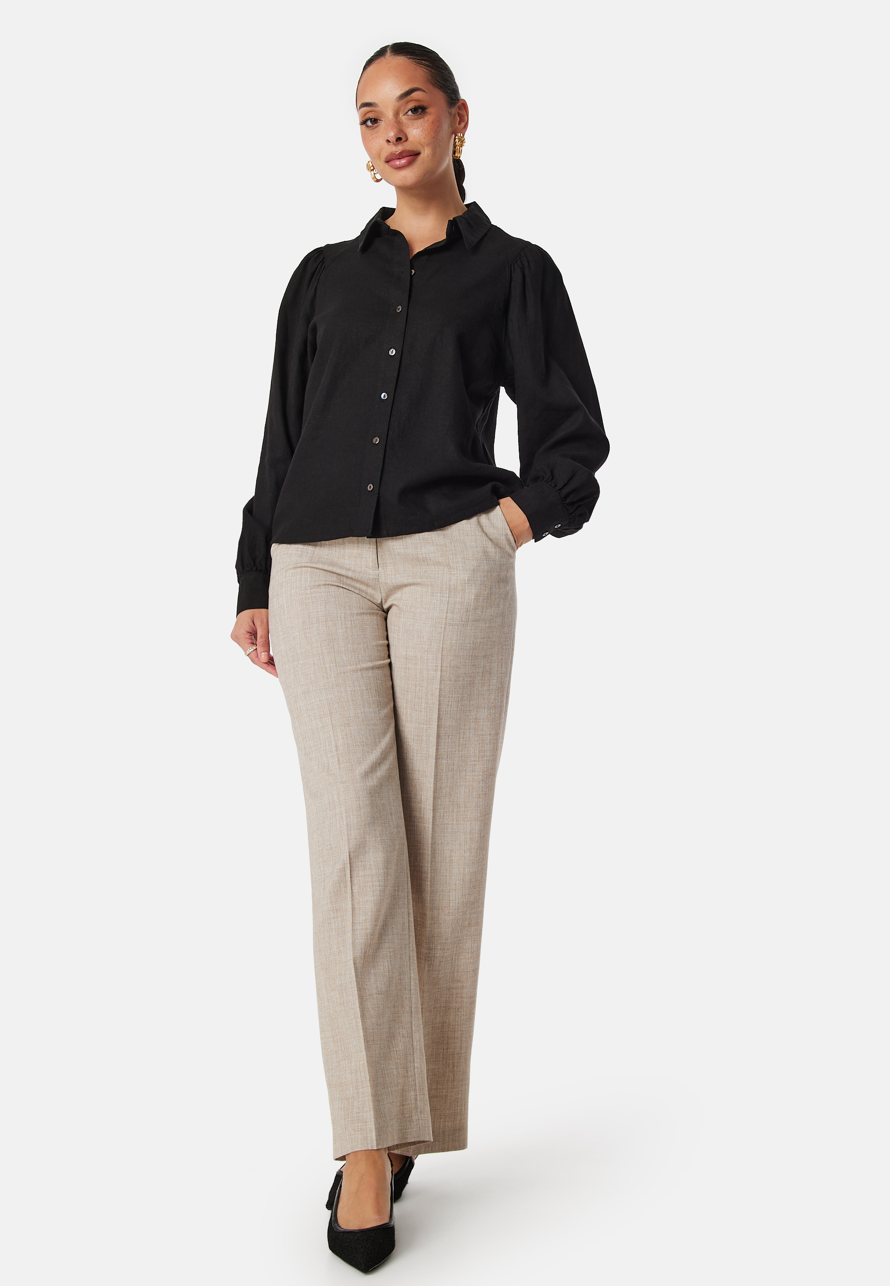 Onlcaro Linen Puff Shirt 2
