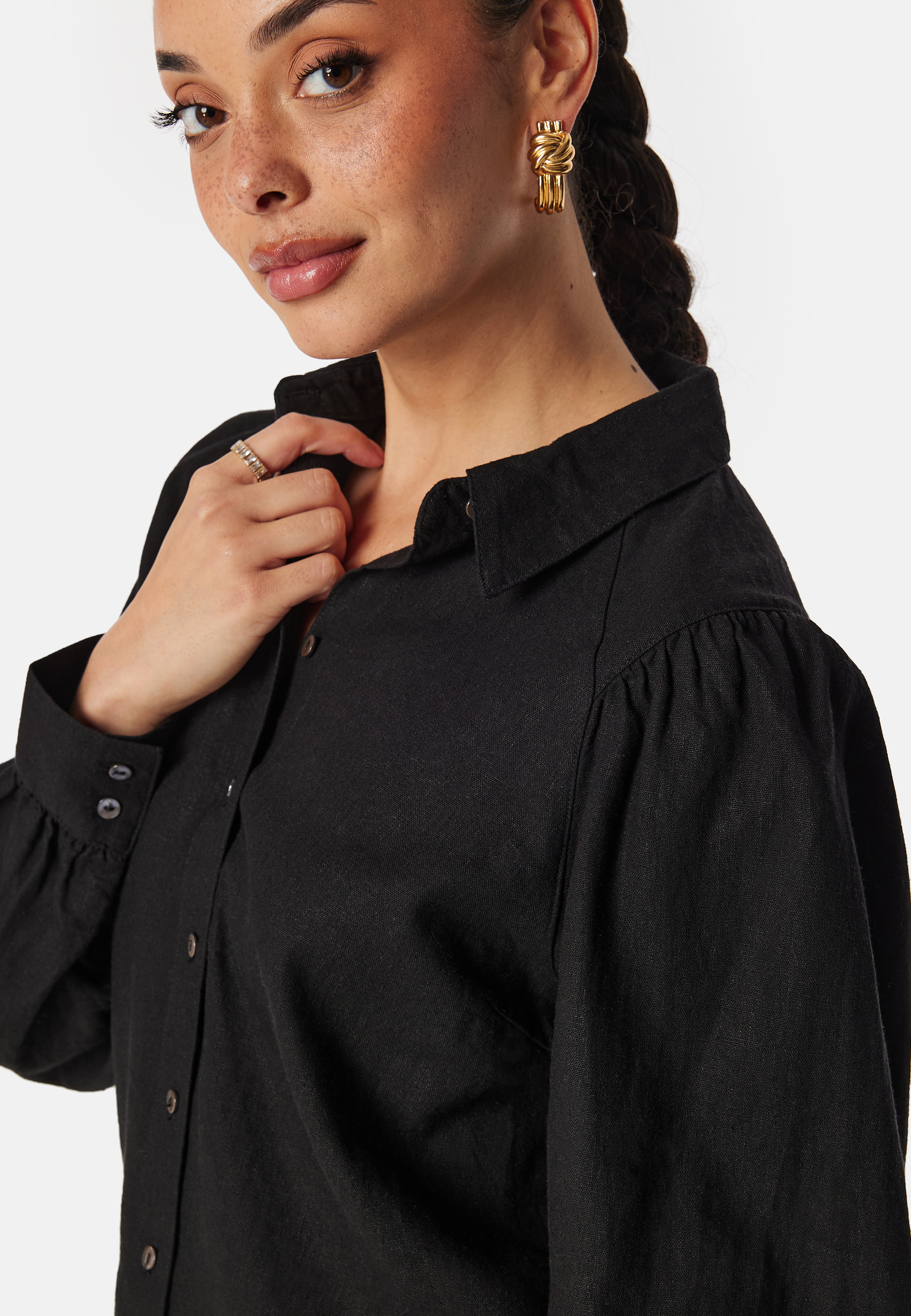 Onlcaro Linen Puff Shirt 3