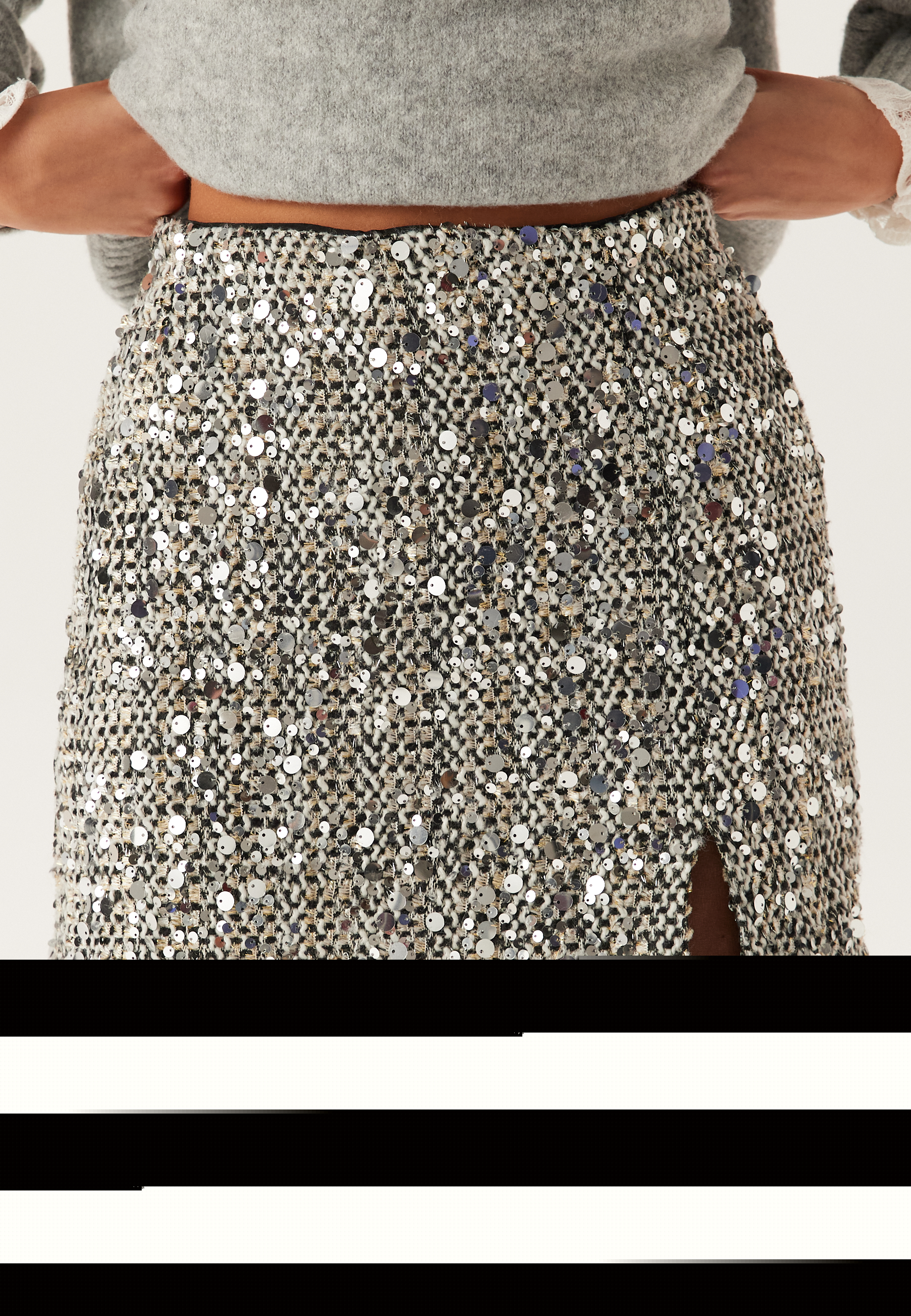 Onlglamour Mw Boucle Sequin Skirt 4