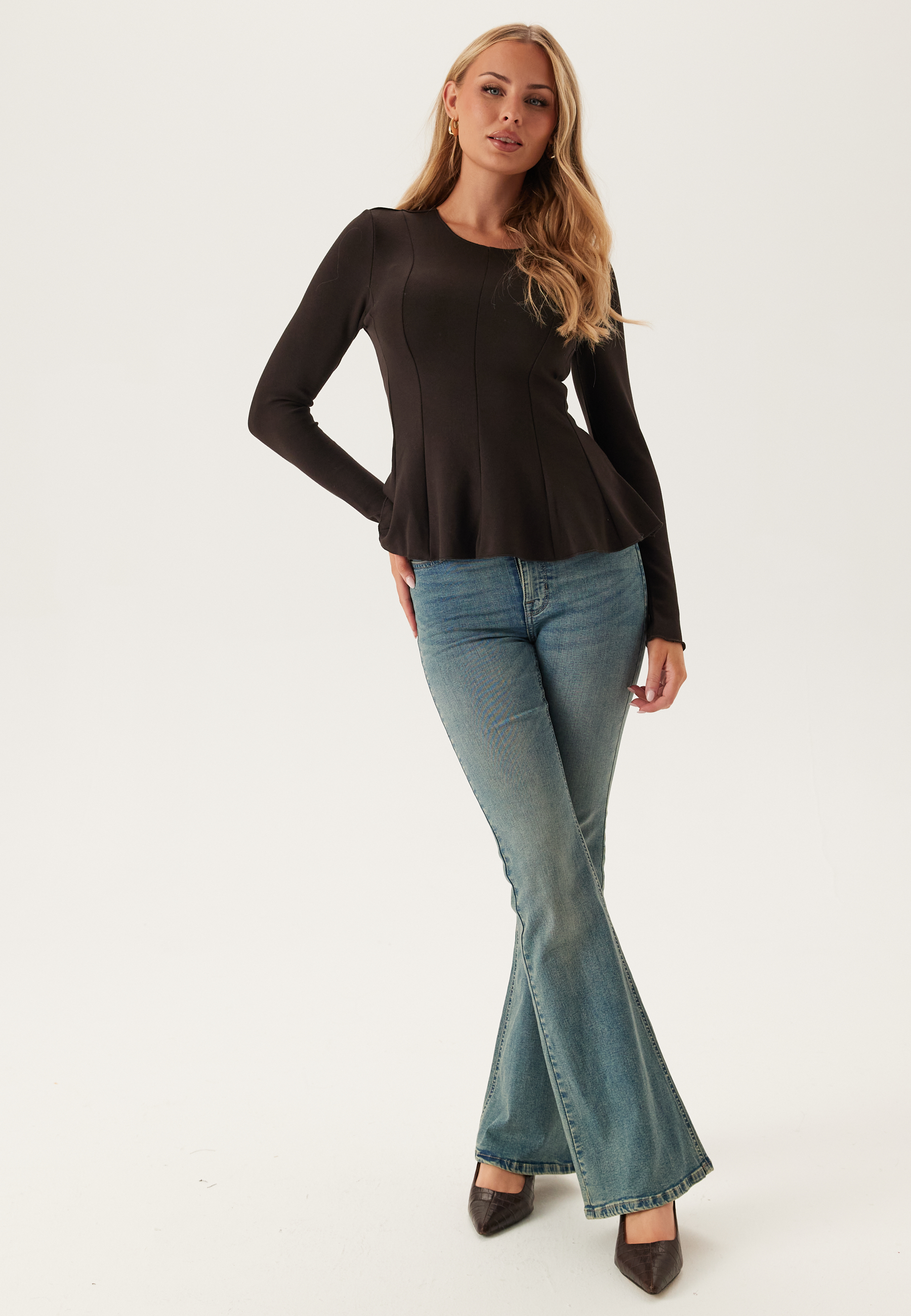 Onlkenya L/S PEPLUM TOP JRS PE 3