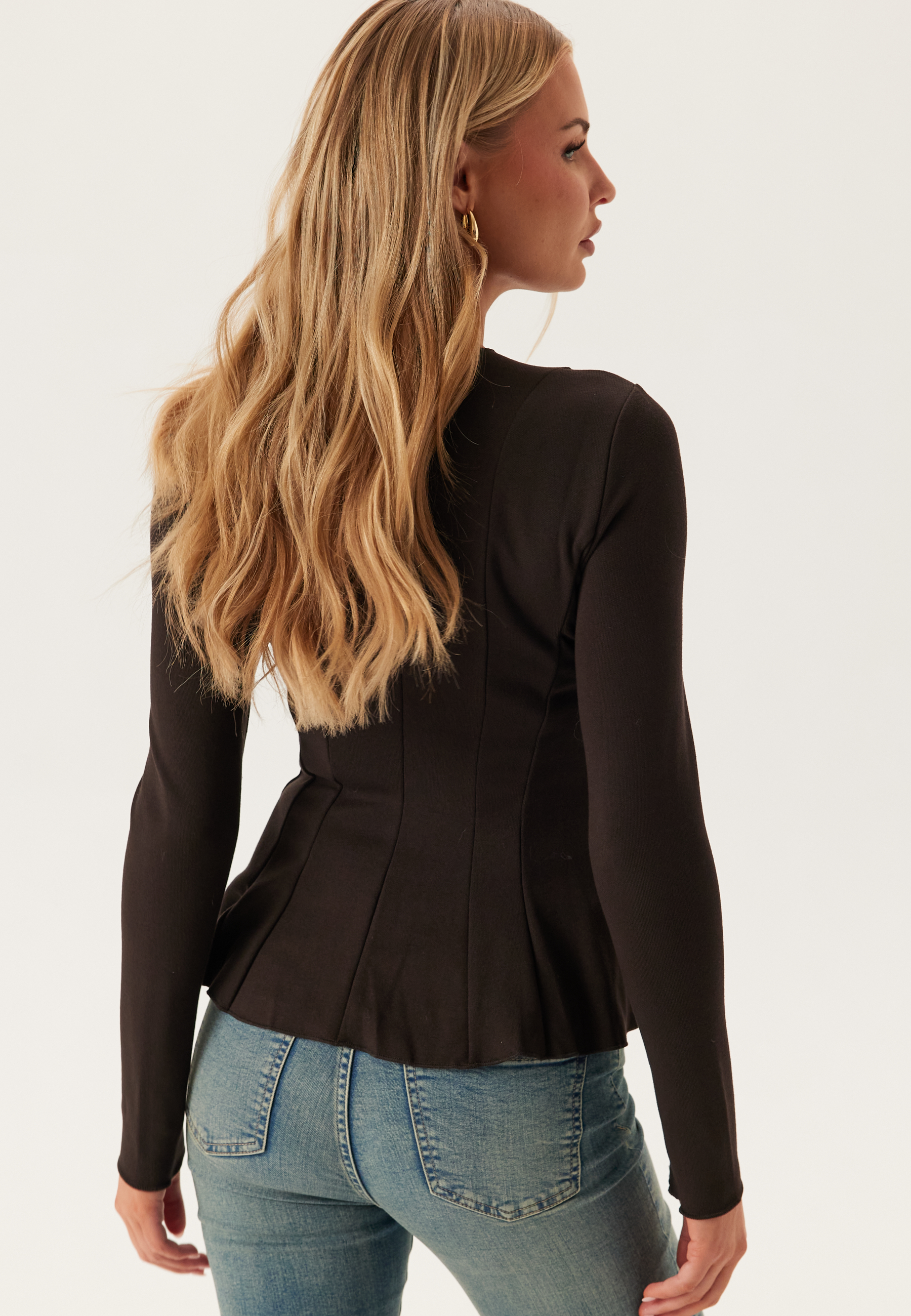 Onlkenya L/S PEPLUM TOP JRS PE 4