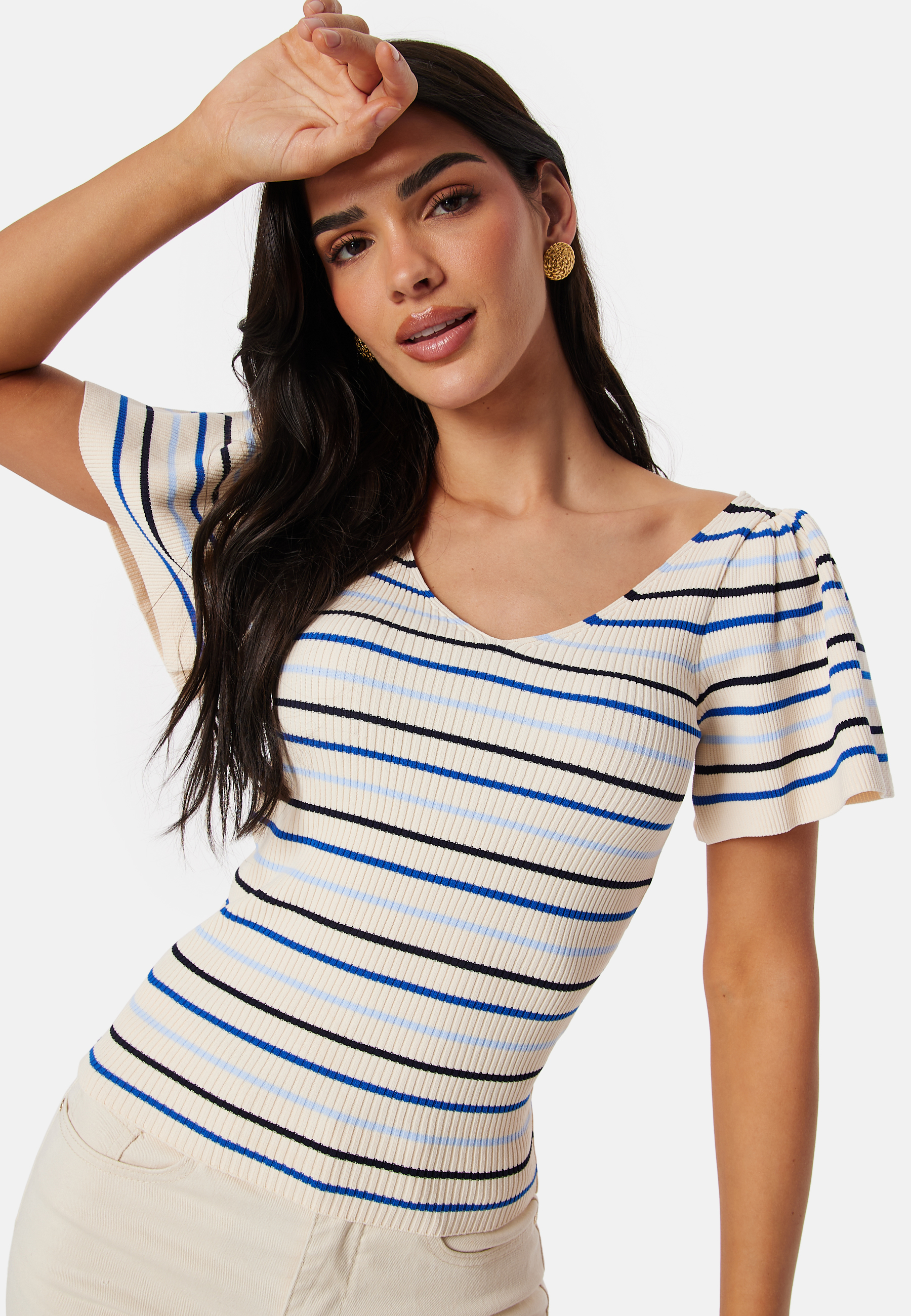 Onllleelo Stripe Back Pullover Knit