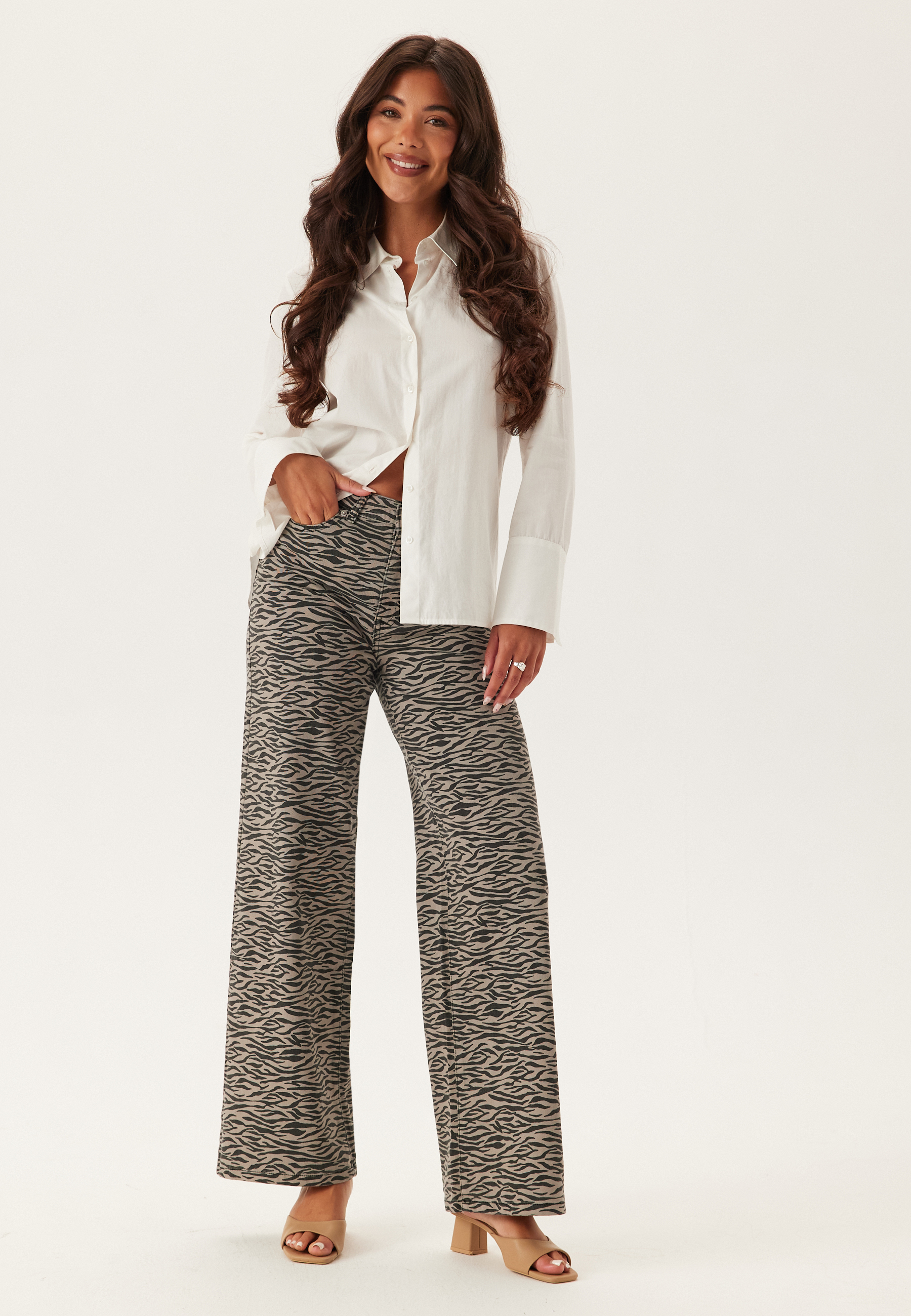 Onlmadison Hw Wide Animal Pant