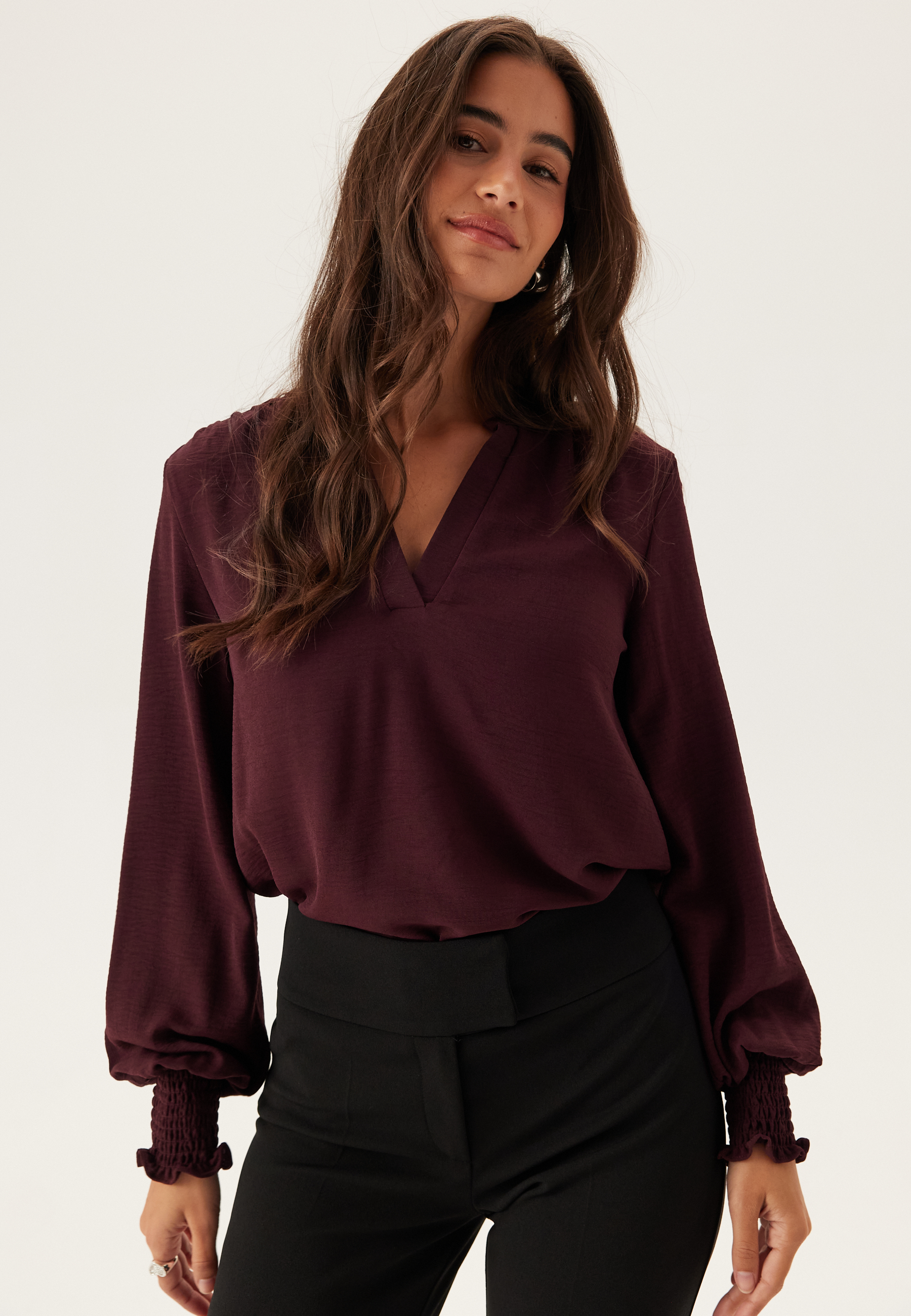 Onlmette V-Neck Smock Top