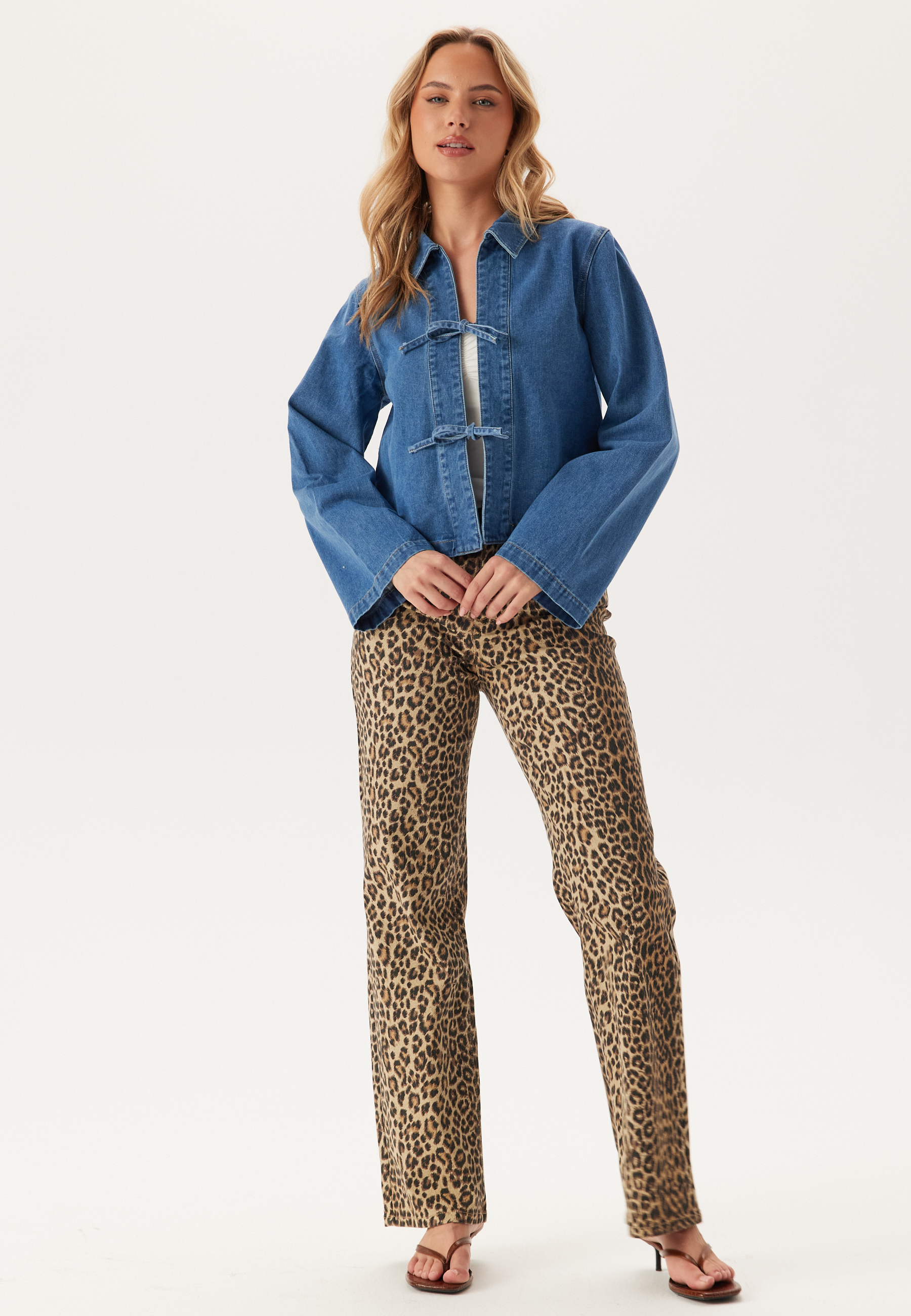 Onlthora Ls Bow Shirt Dnm 2