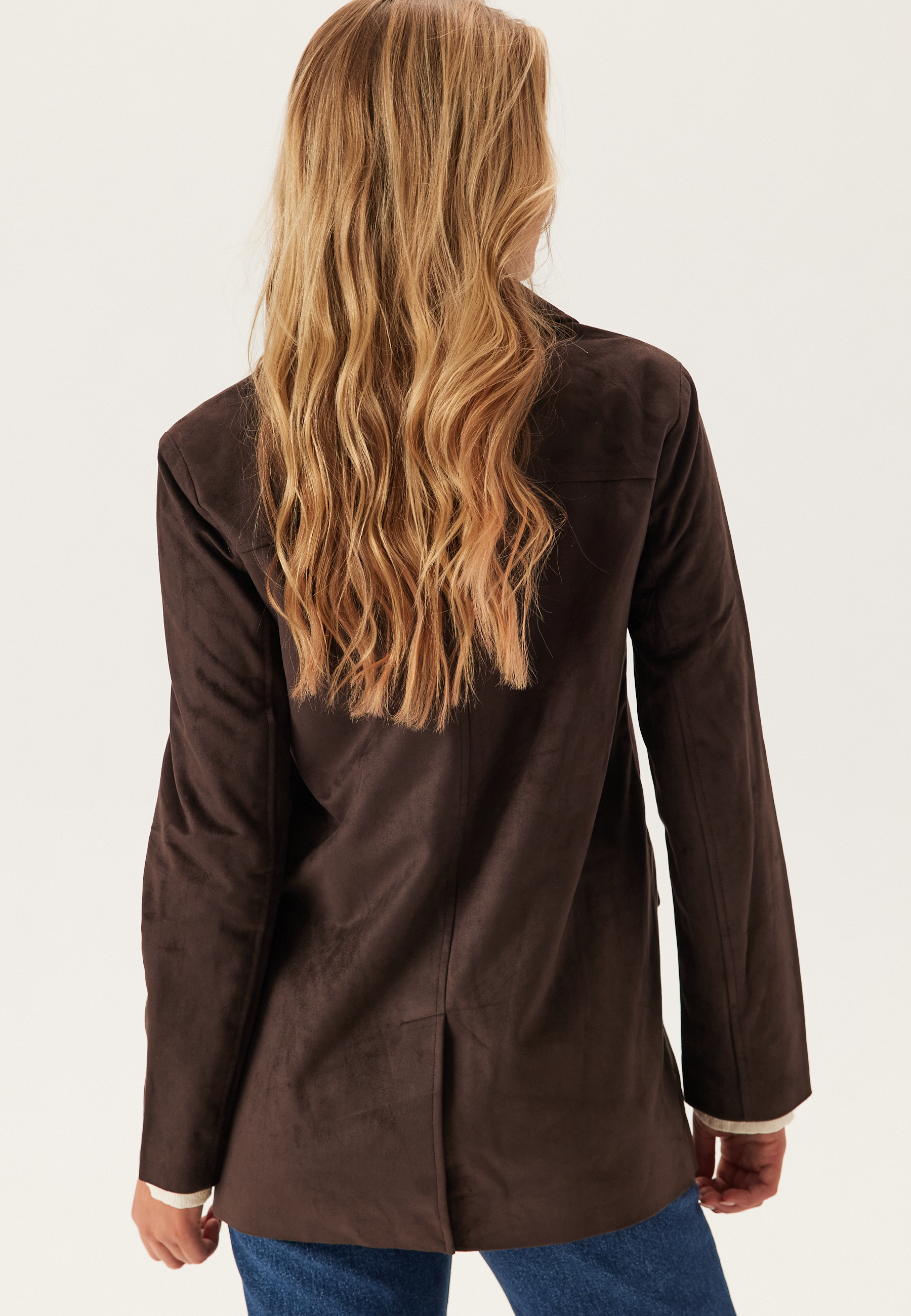 Onltulip Faux Suede Blazer Coa 2