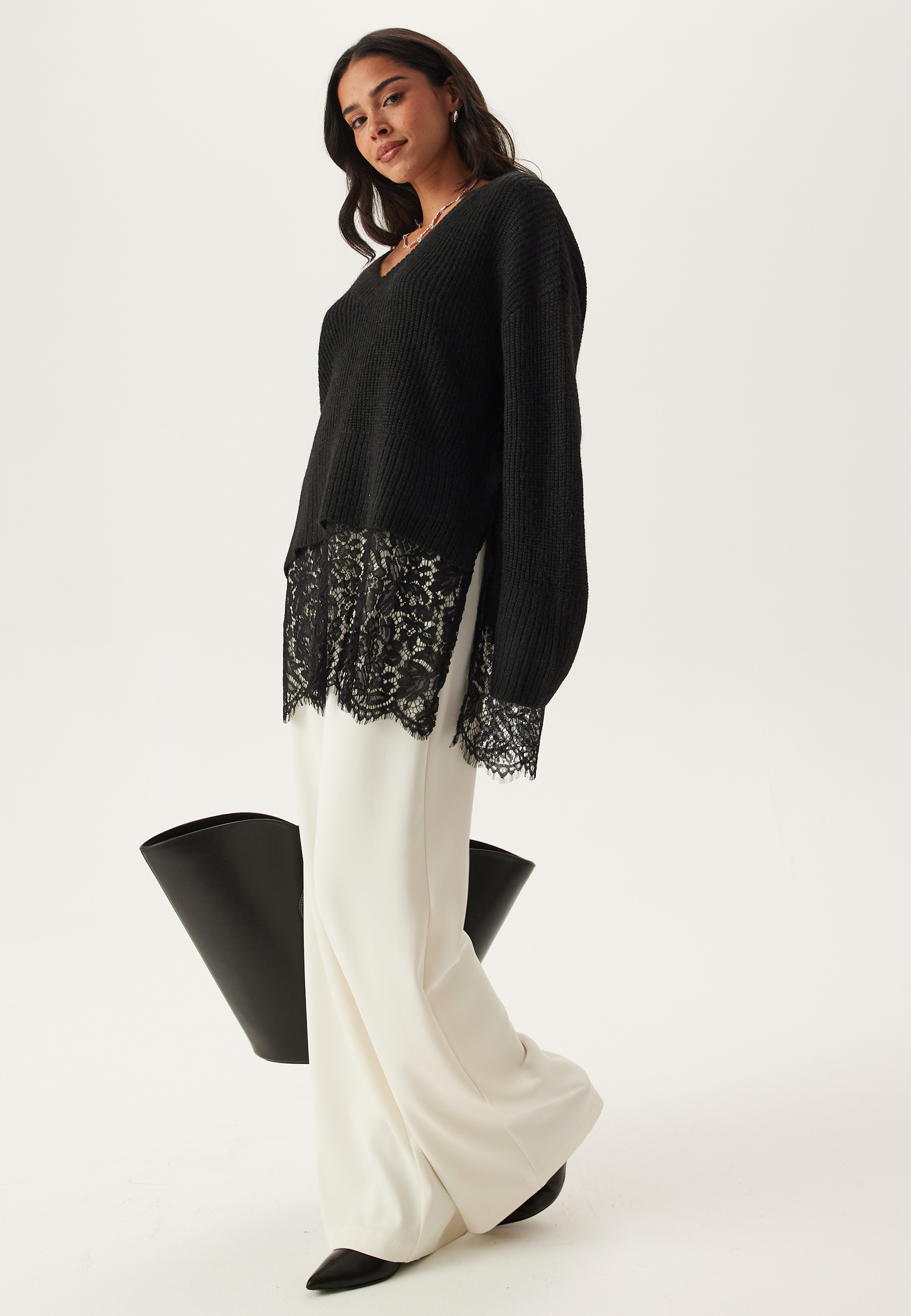 Onlvivia Ls Life V-neck Lace M 3